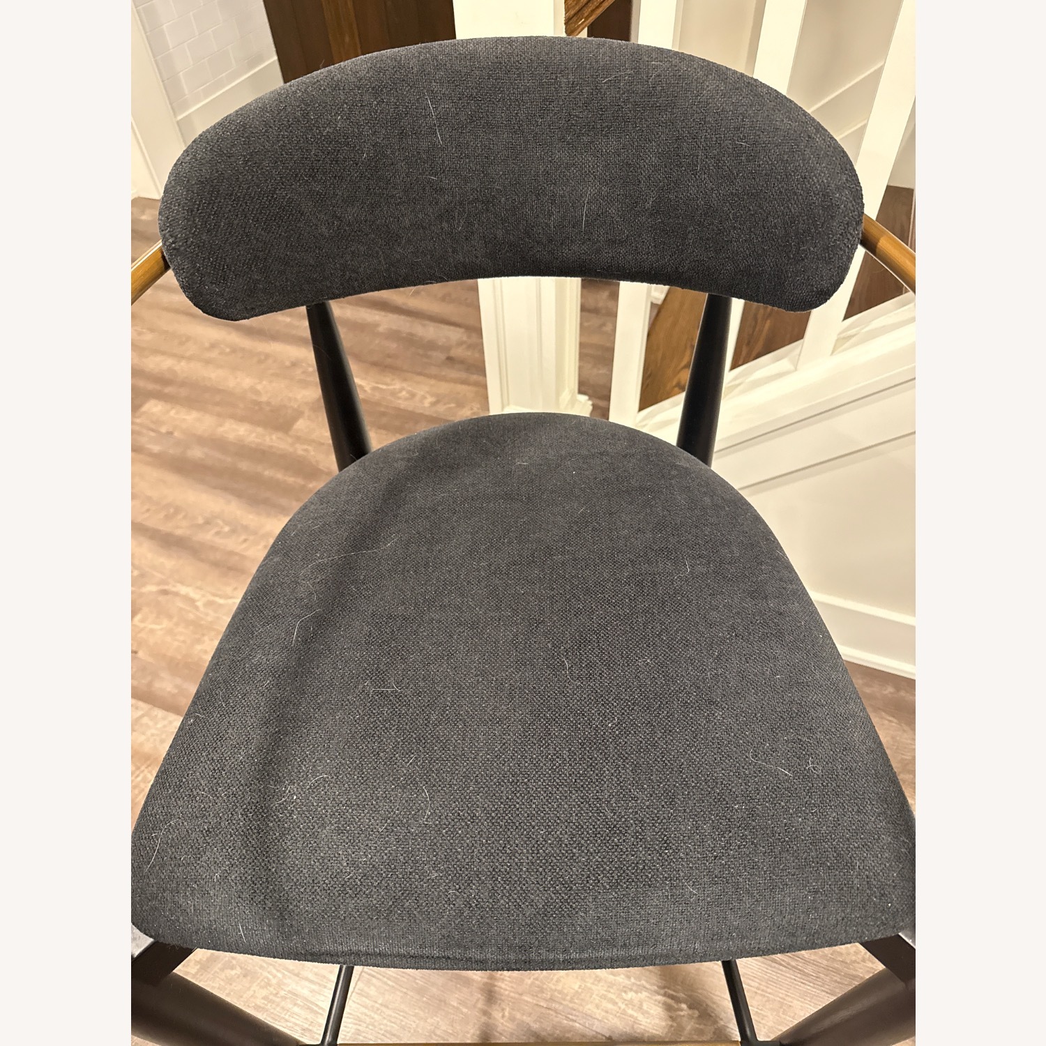 Arhaus Jagger Stool in Black Fabric - image-4