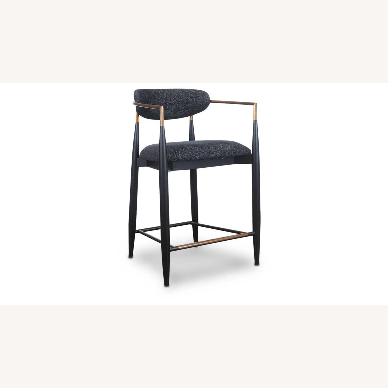 Arhaus Jagger Stool in Black Fabric - image-5