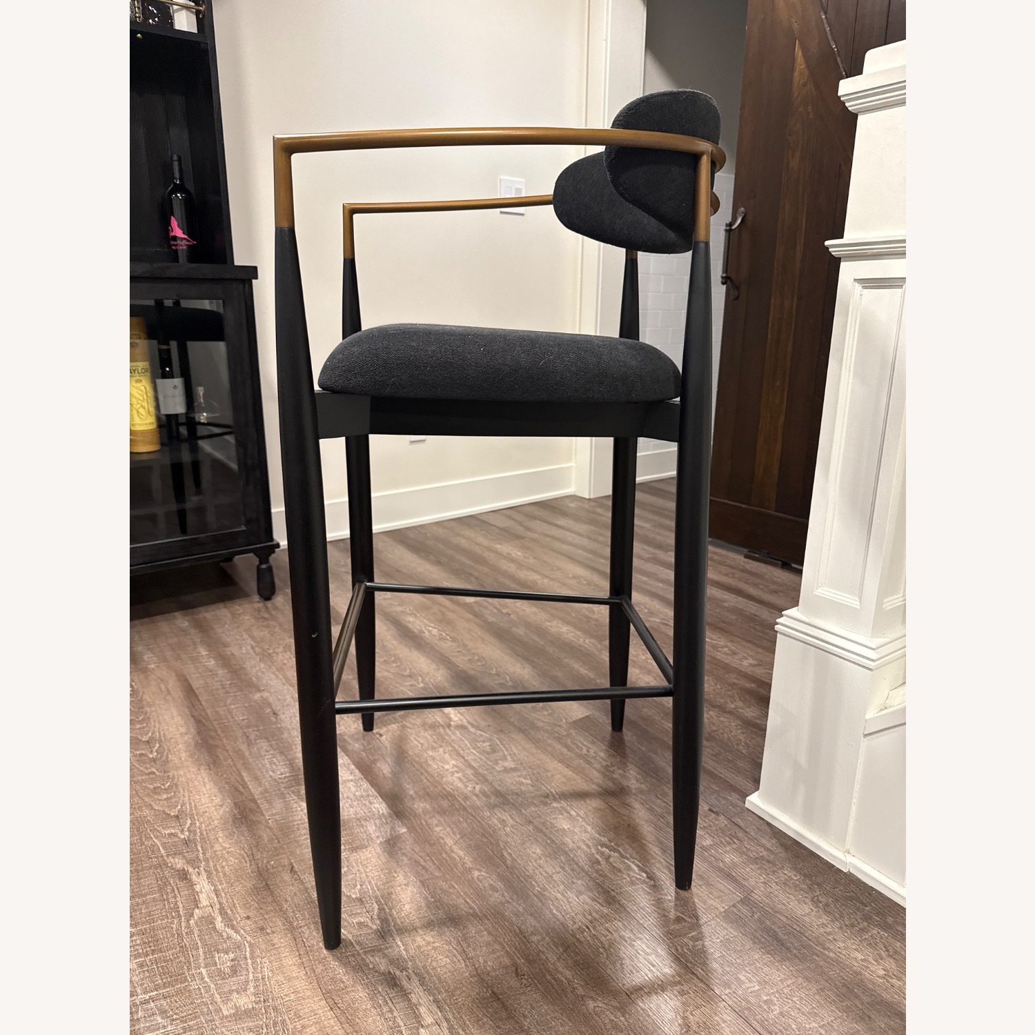 Arhaus Jagger Stool in Black Fabric - image-2