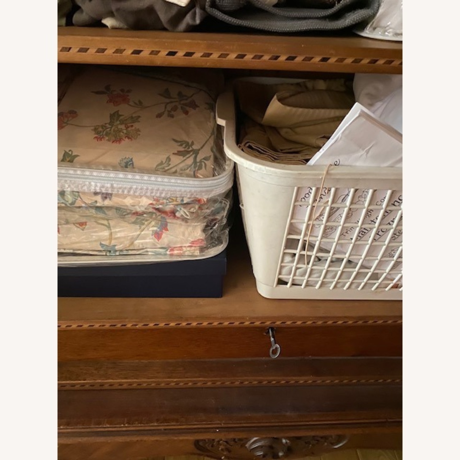 1900 Solid Wood Parquetry Armoire - image-6