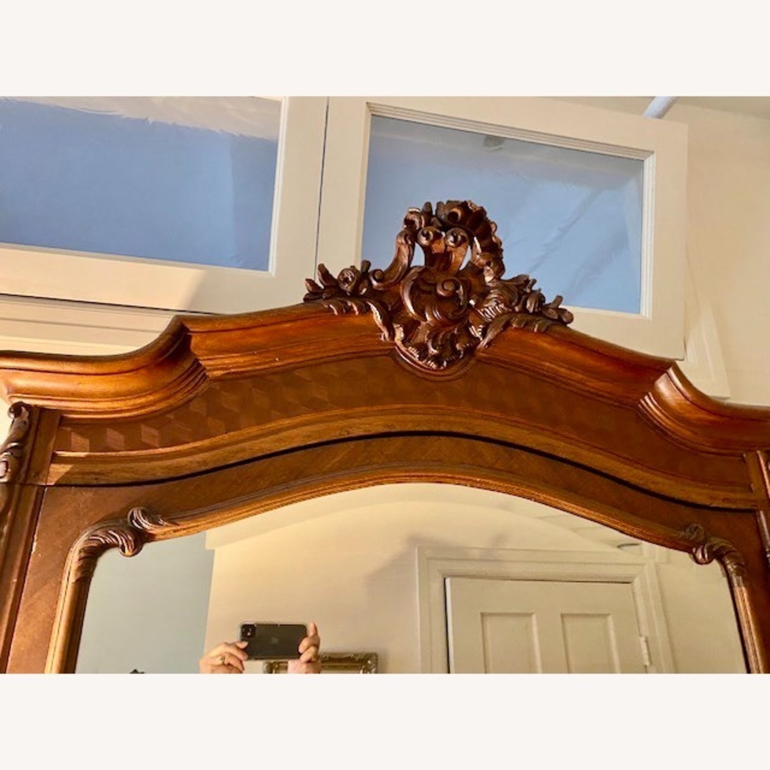 1900 Solid Wood Parquetry Armoire - image-5