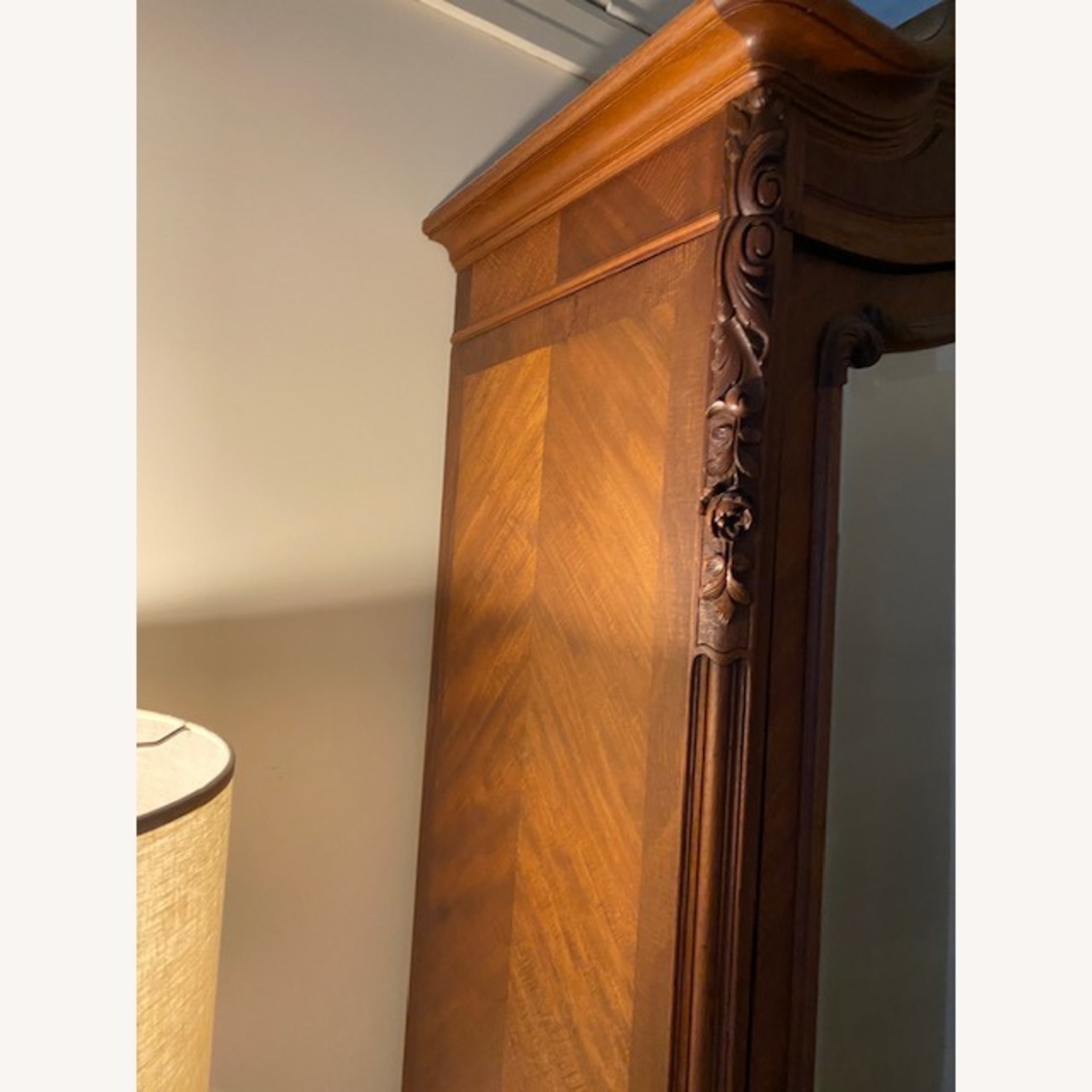 1900 Solid Wood Parquetry Armoire - image-4