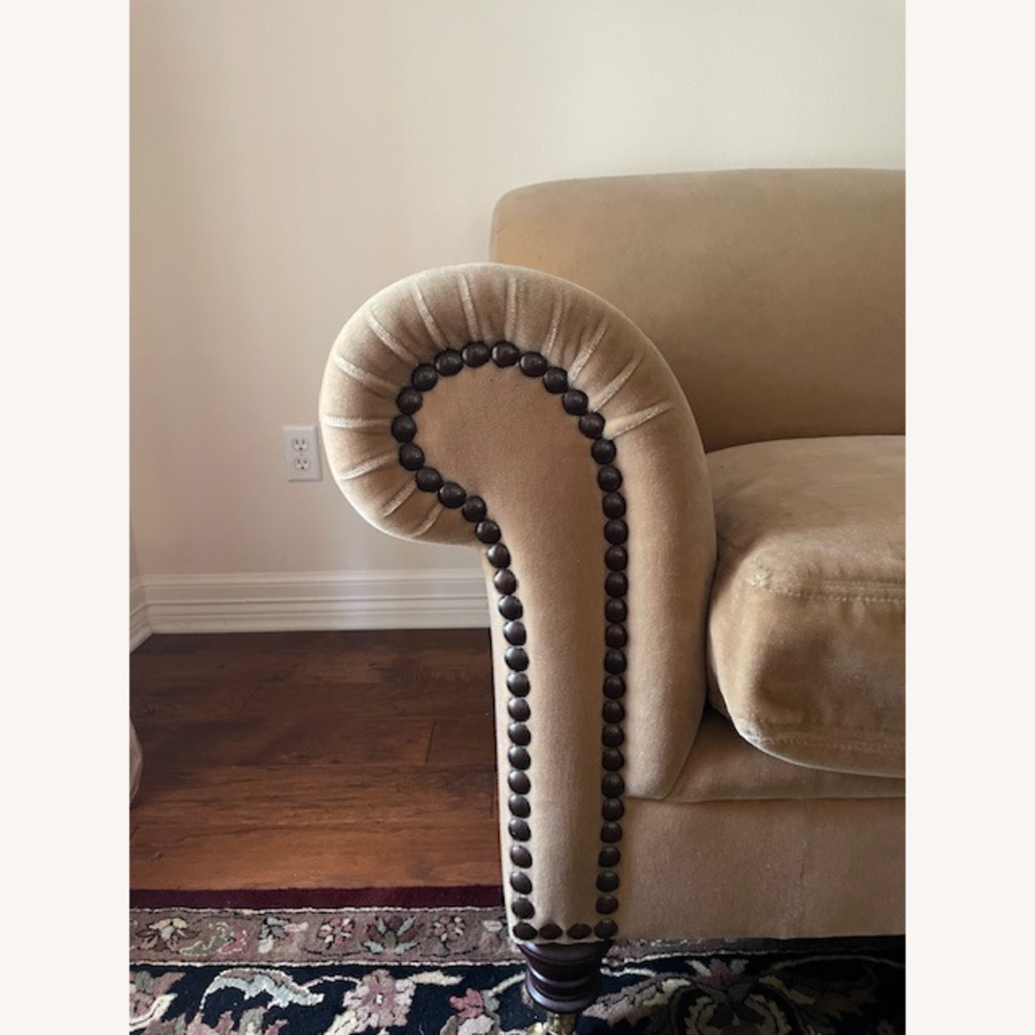 George Smith Vintage 7 ft Mohair Sofa - image-3