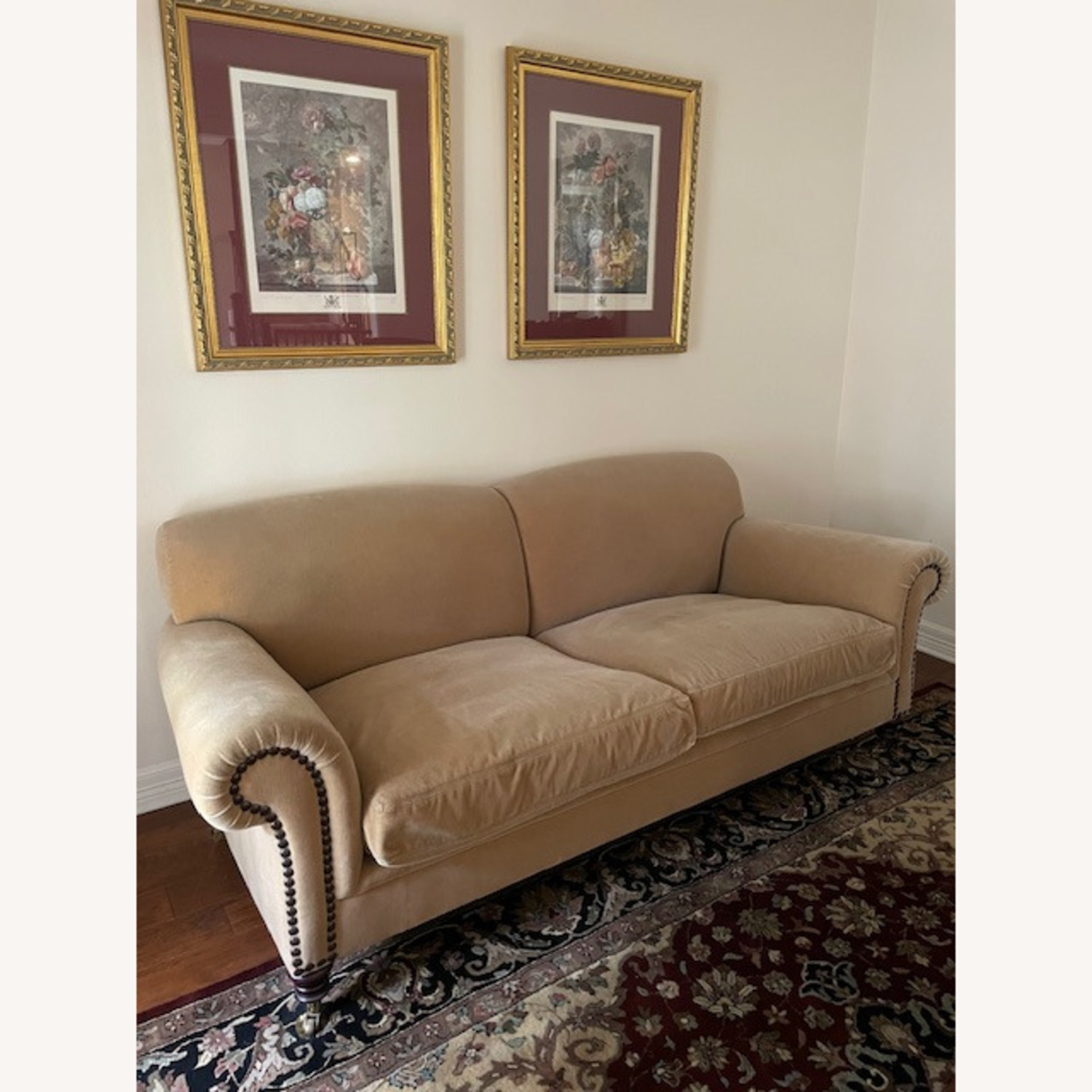 George Smith Vintage 7 ft Mohair Sofa - image-2