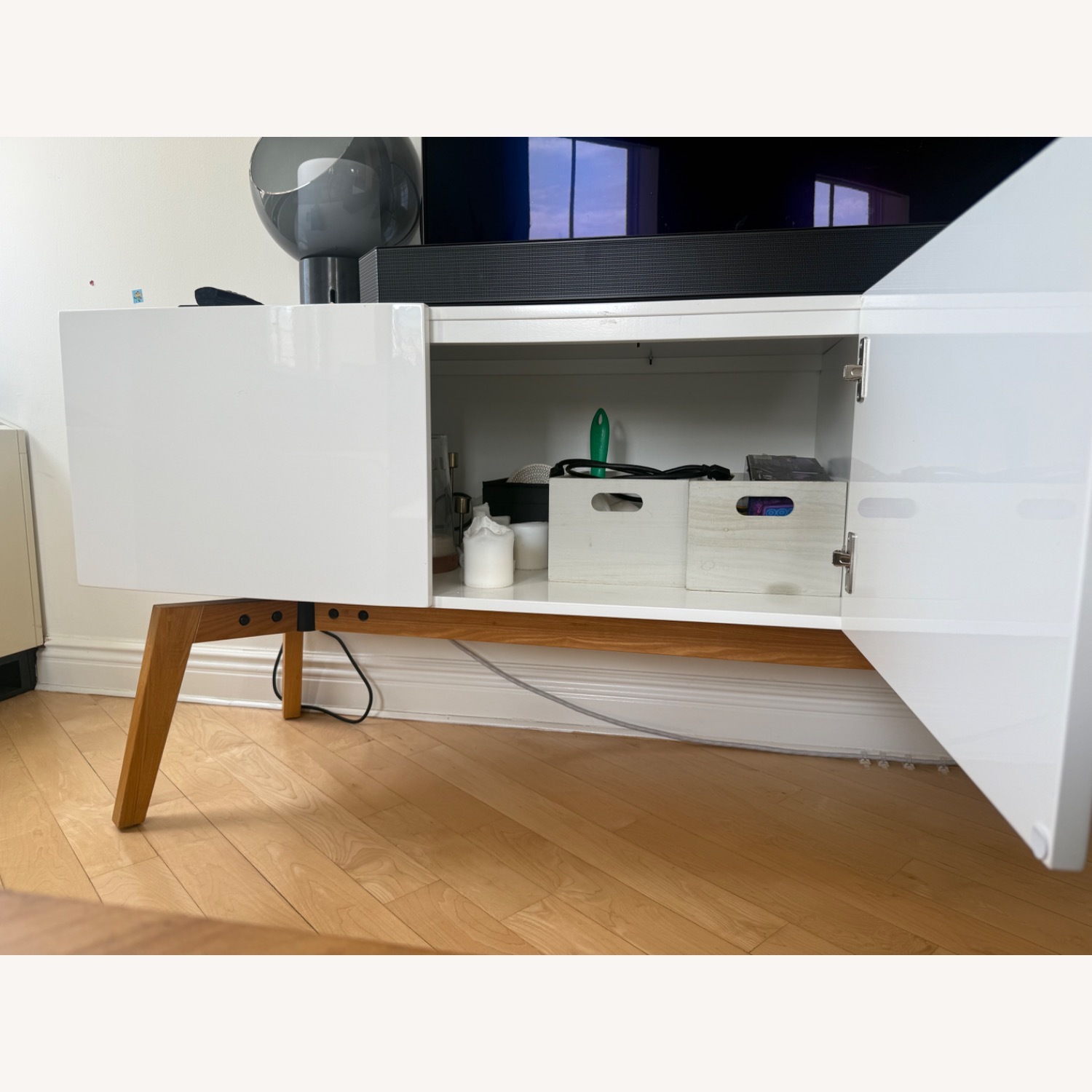 CB2 Alba Large White Lacquer Credenza - image-4