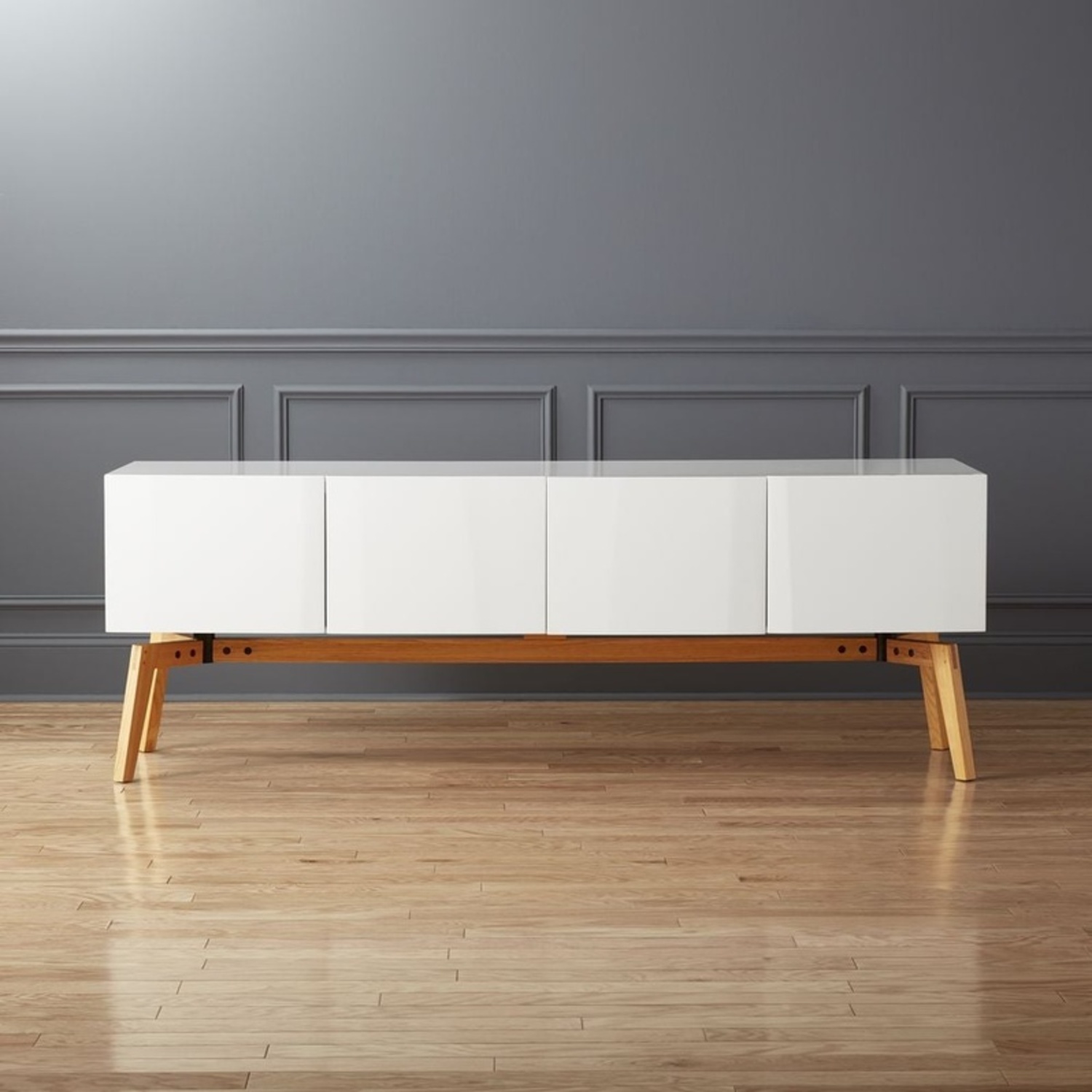 CB2 Alba Large White Lacquer Credenza - image-7