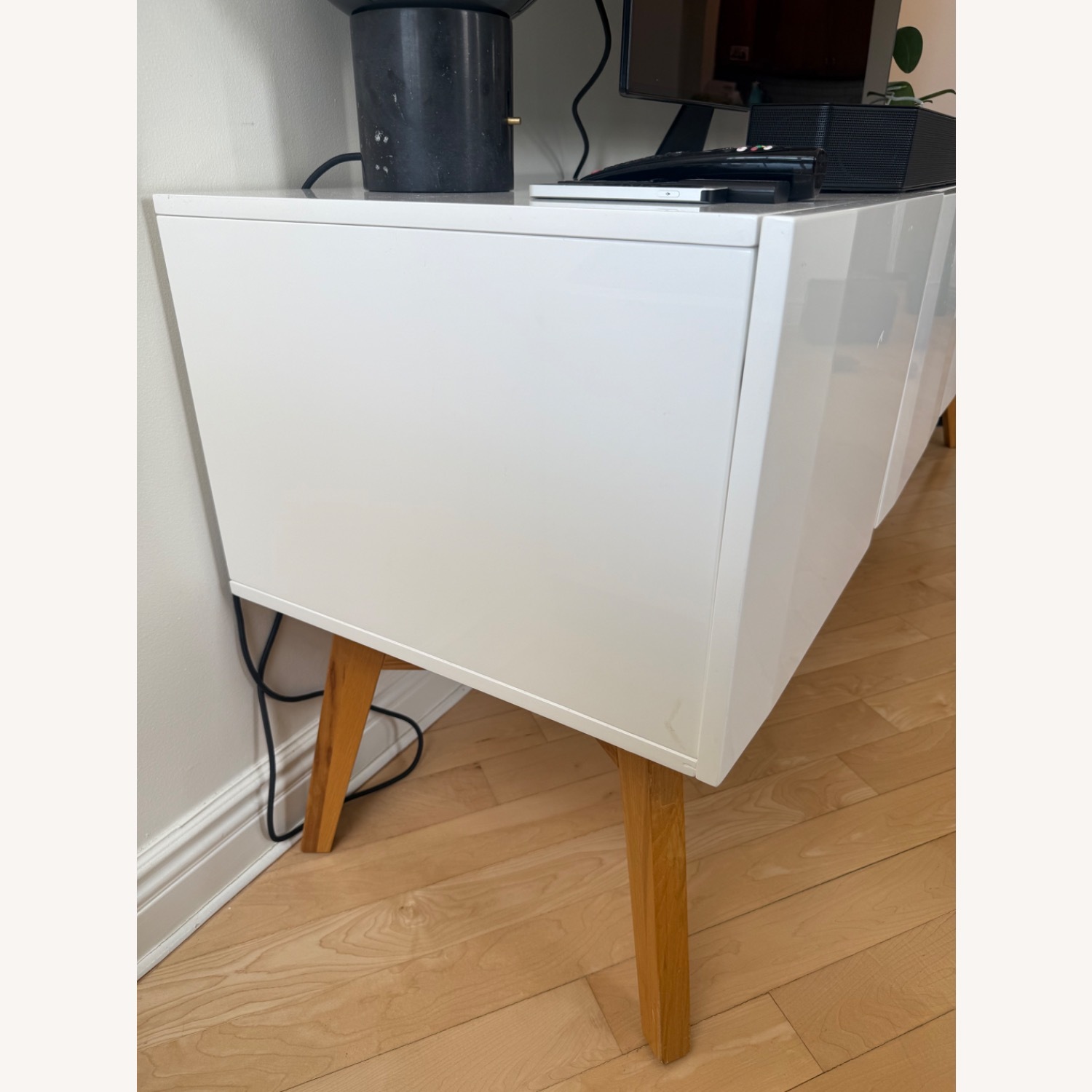 CB2 Alba Large White Lacquer Credenza - image-2