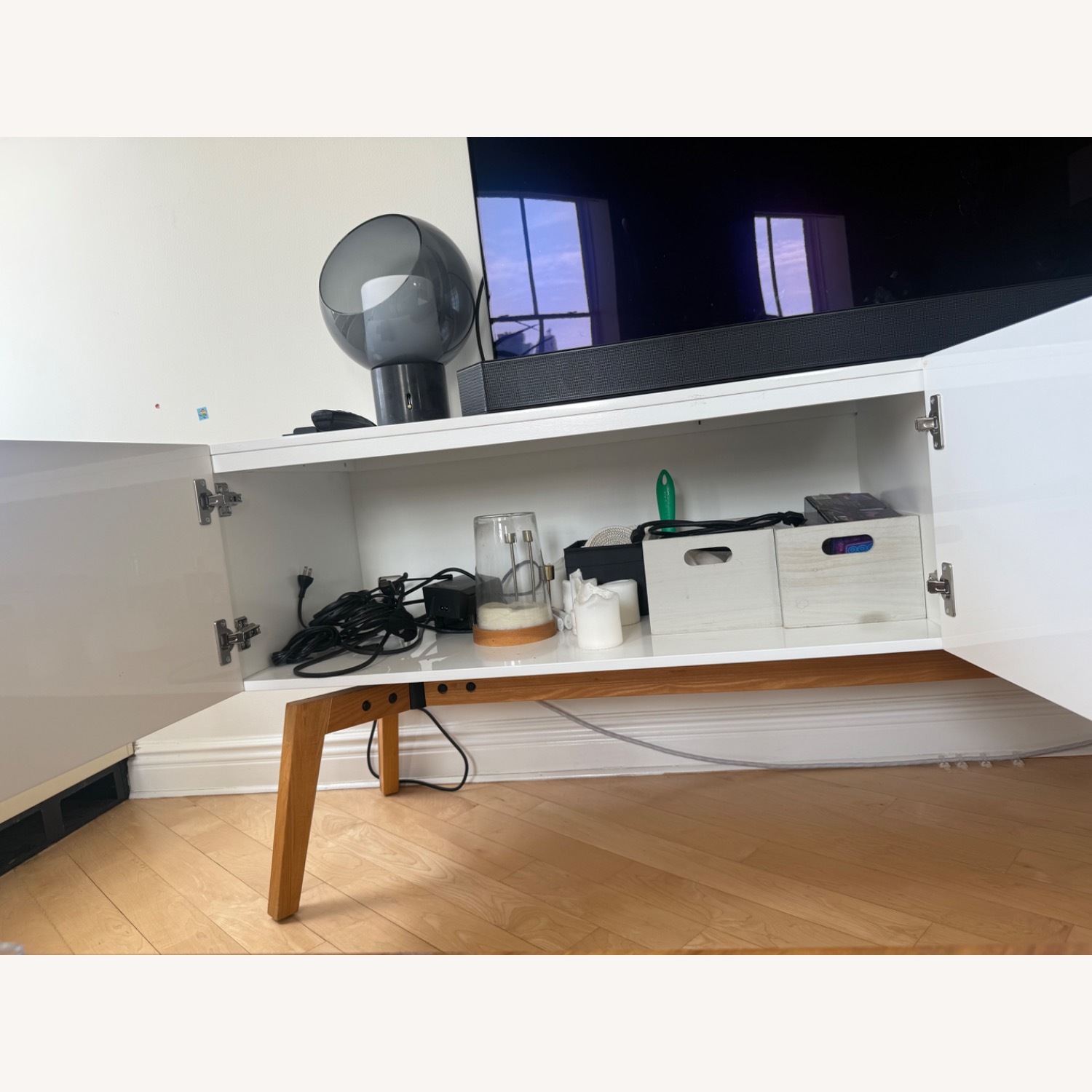 CB2 Alba Large White Lacquer Credenza - image-5