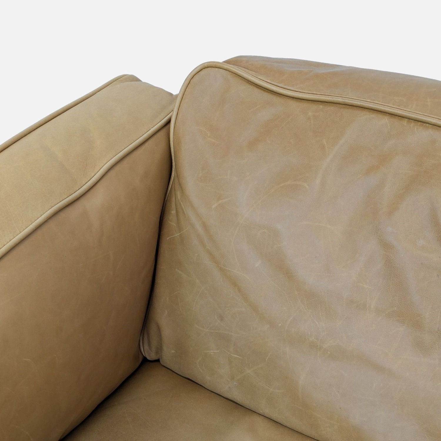 Article Tan Leather Timber Modern Corner Sectional - image-10