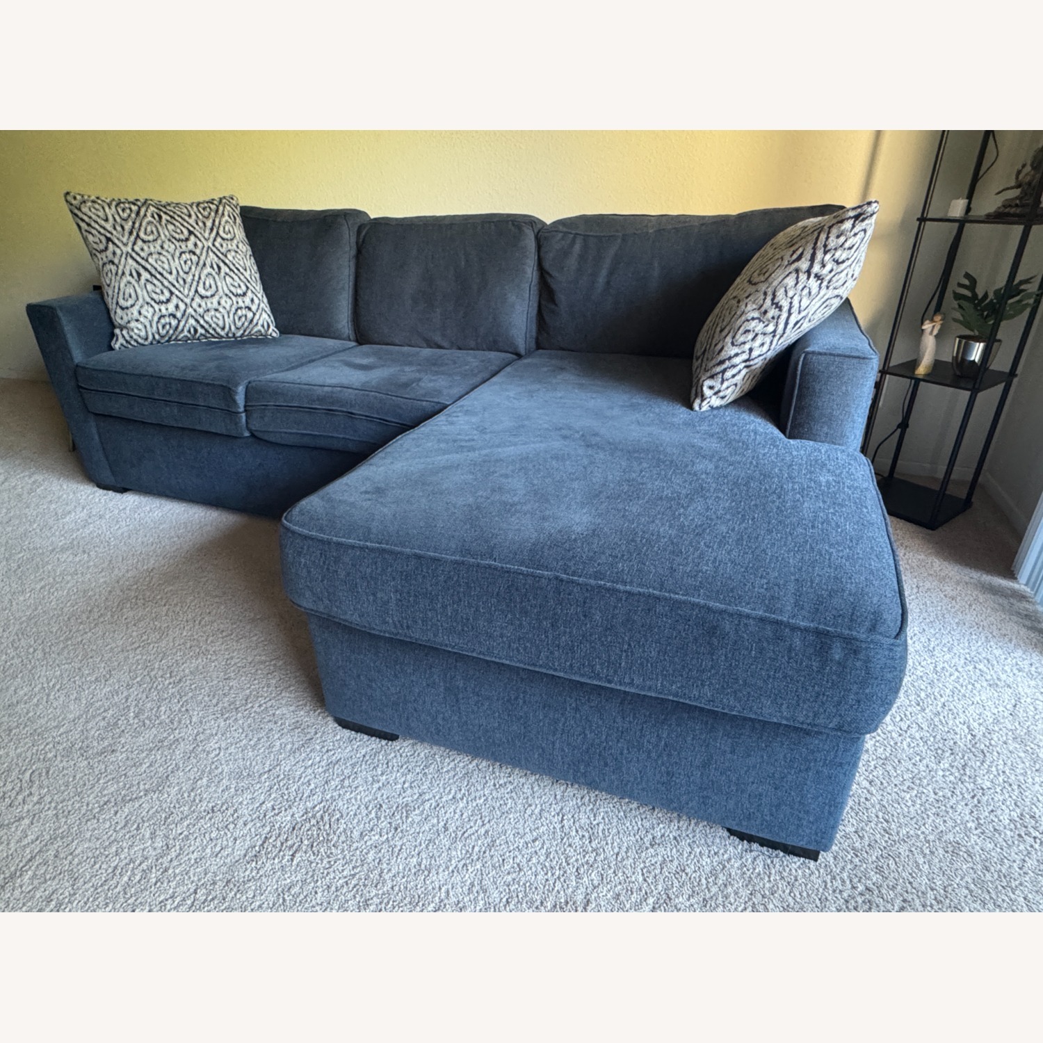 Bonaterra Midnight Blue Fabric 97" Sofa with Reversible Chaise - image-3