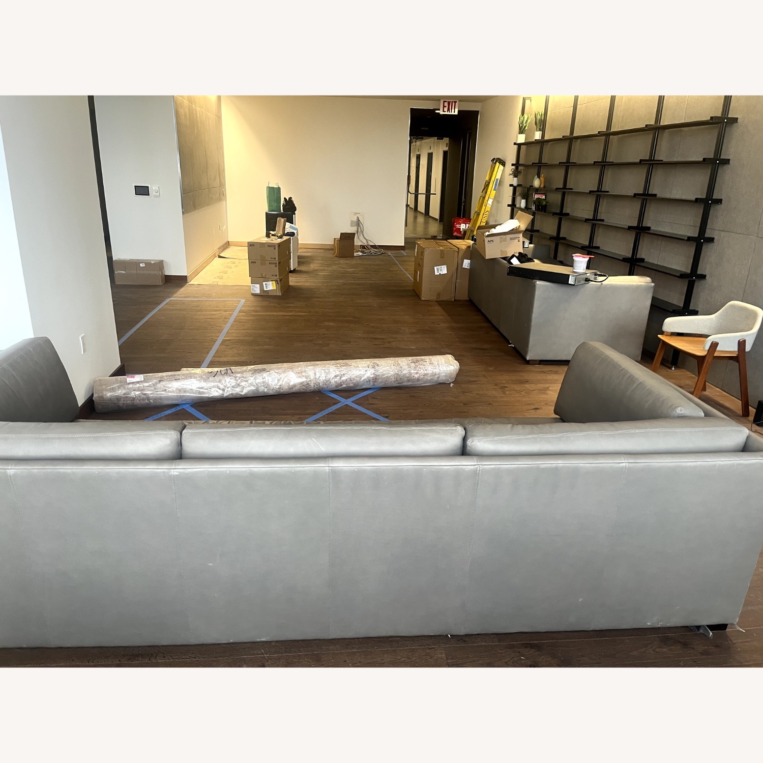 Restoration Hardware 10' Hayden Leather Sofa - image-3