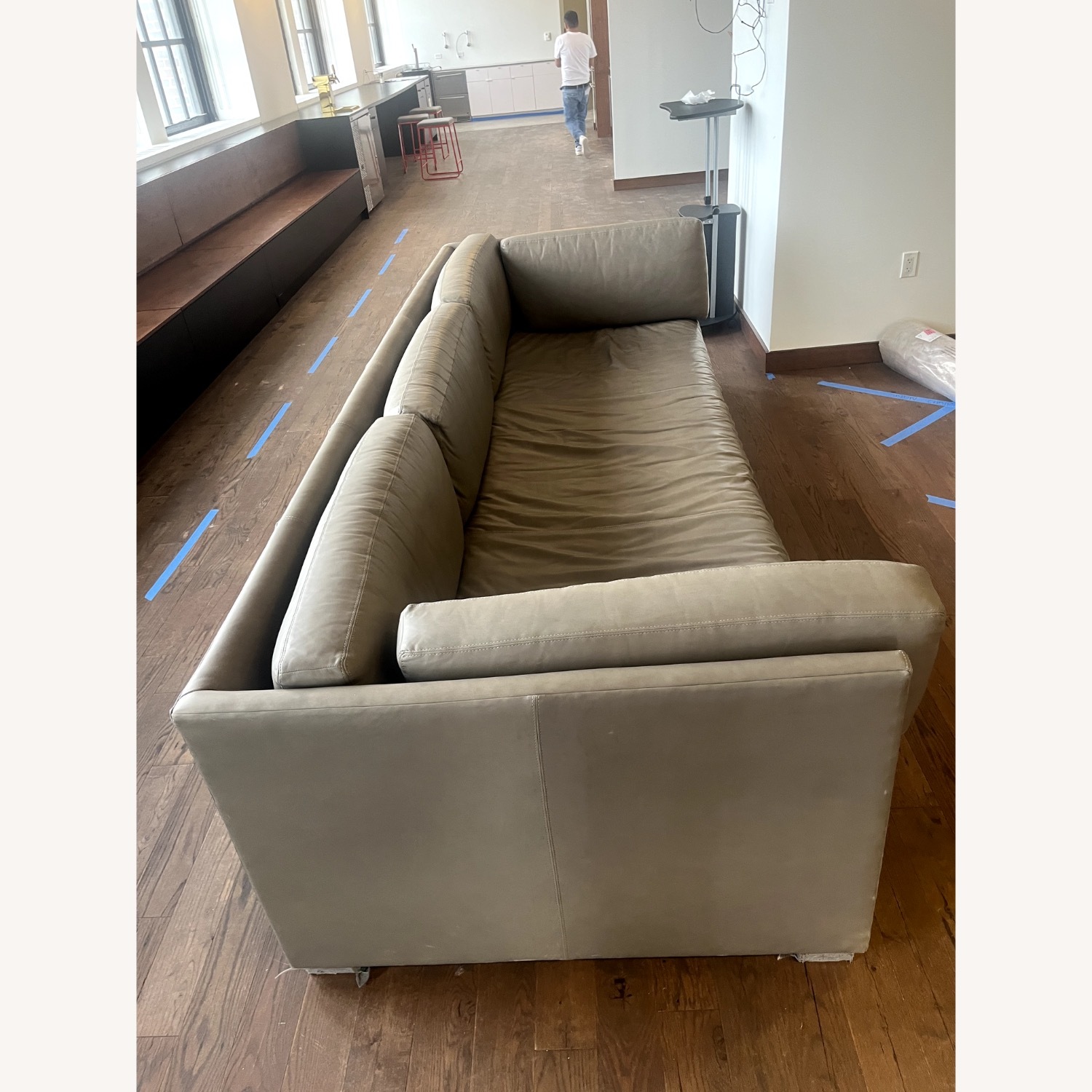 Restoration Hardware 10' Hayden Leather Sofa - image-2