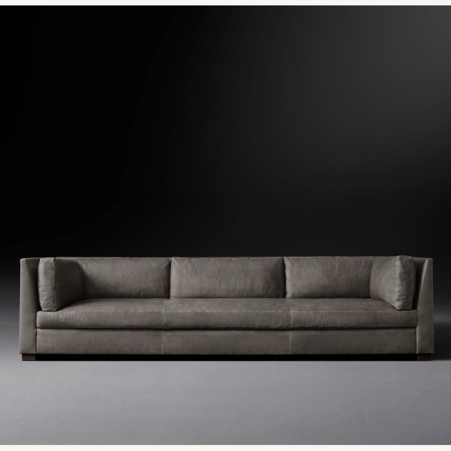 Restoration Hardware 10' Hayden Leather Sofa - image-0
