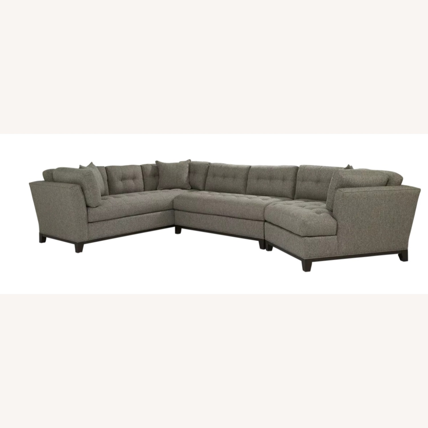 Grey Cindy Crawford Sectional Couch Sofa - image-11