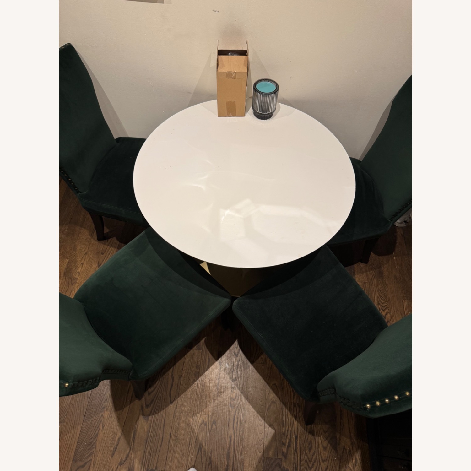 Green Velvet Dining Chairs (Set of 4) - image-5