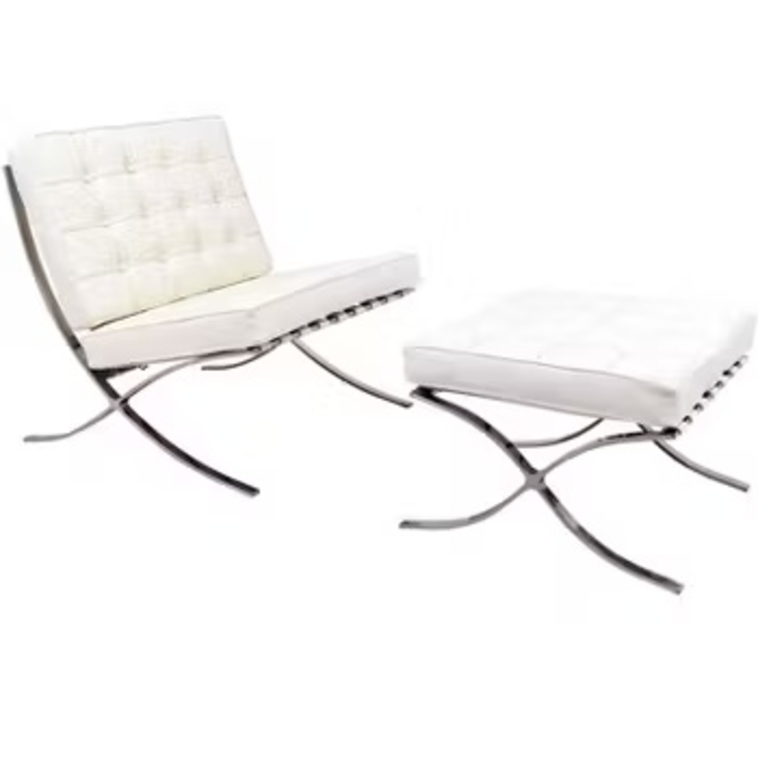 Barcelona Leather Chair and Ottoman - image-4