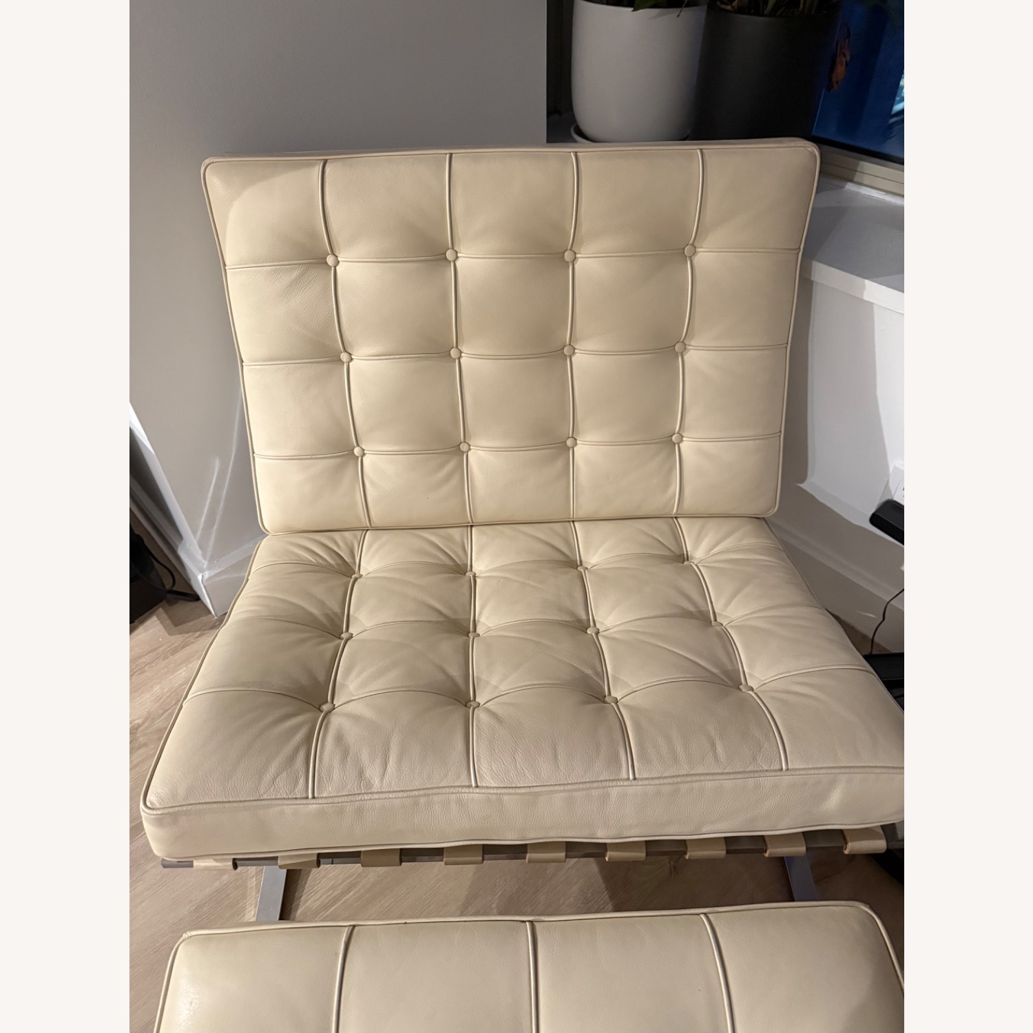 Barcelona Leather Chair and Ottoman - image-2