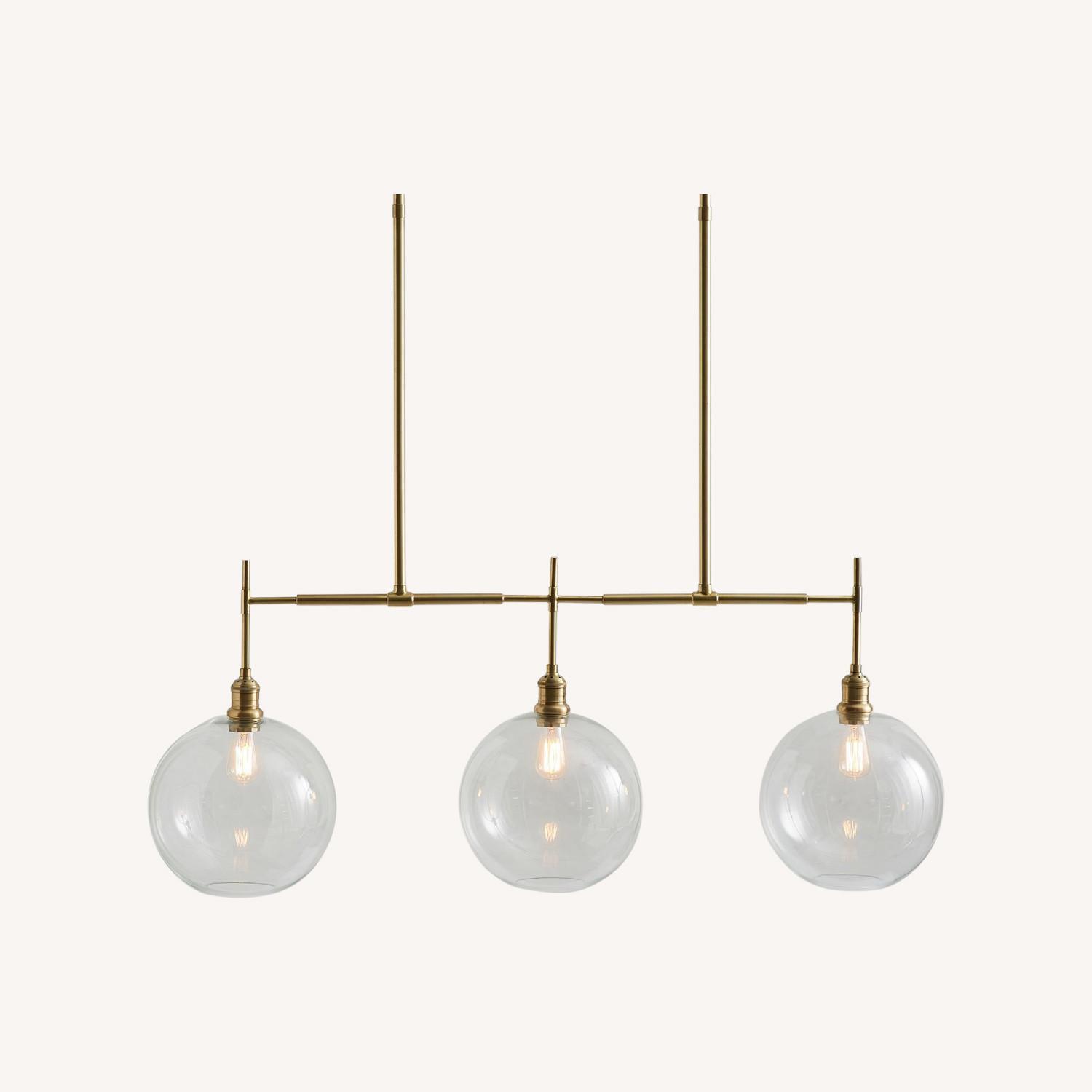 Pottery Barn Glass Globe Linear Chandelier - image-0