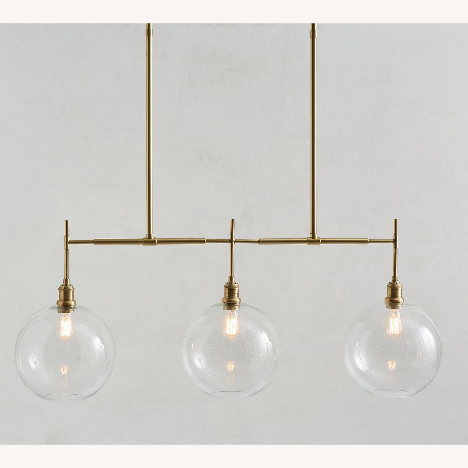 Pottery Barn Glass Globe Linear Chandelier - image-1