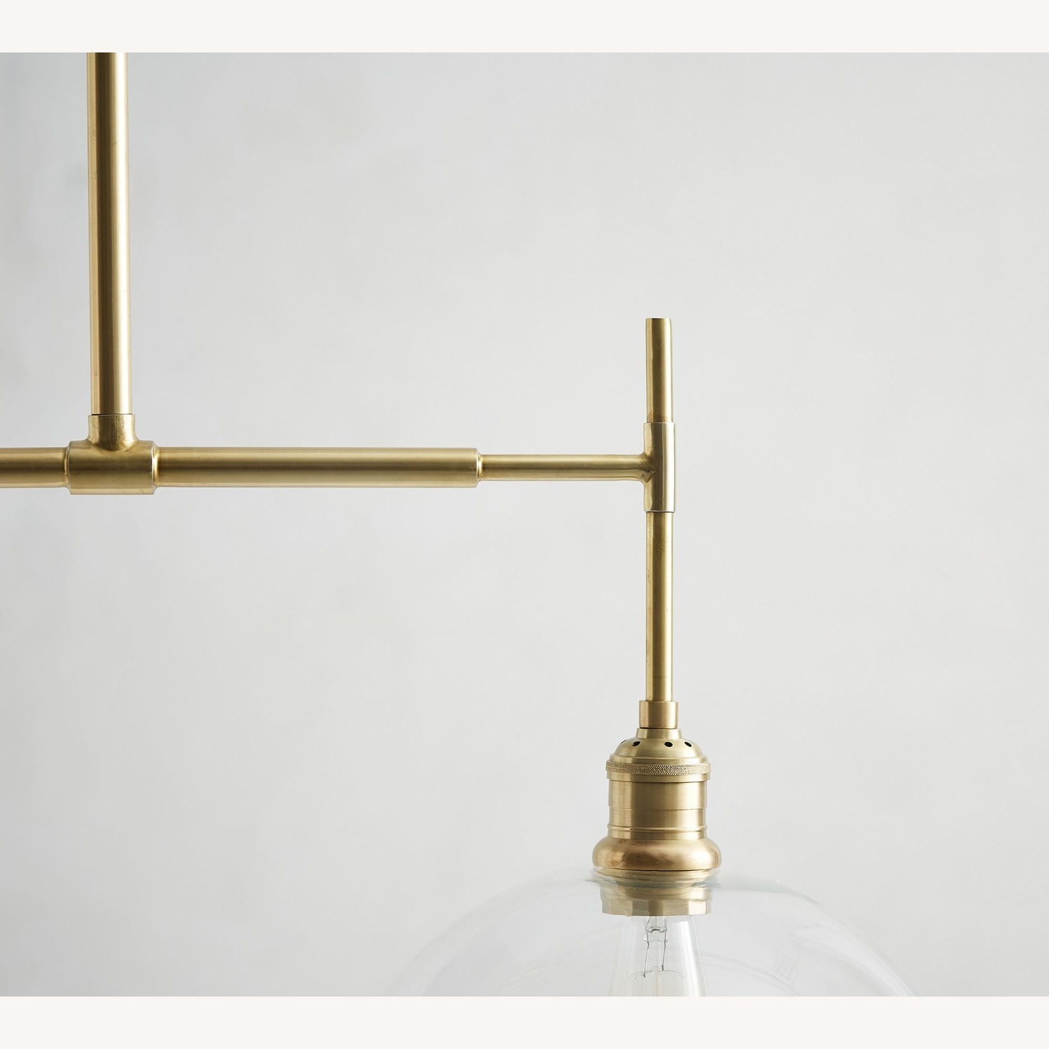 Pottery Barn Glass Globe Linear Chandelier - image-3