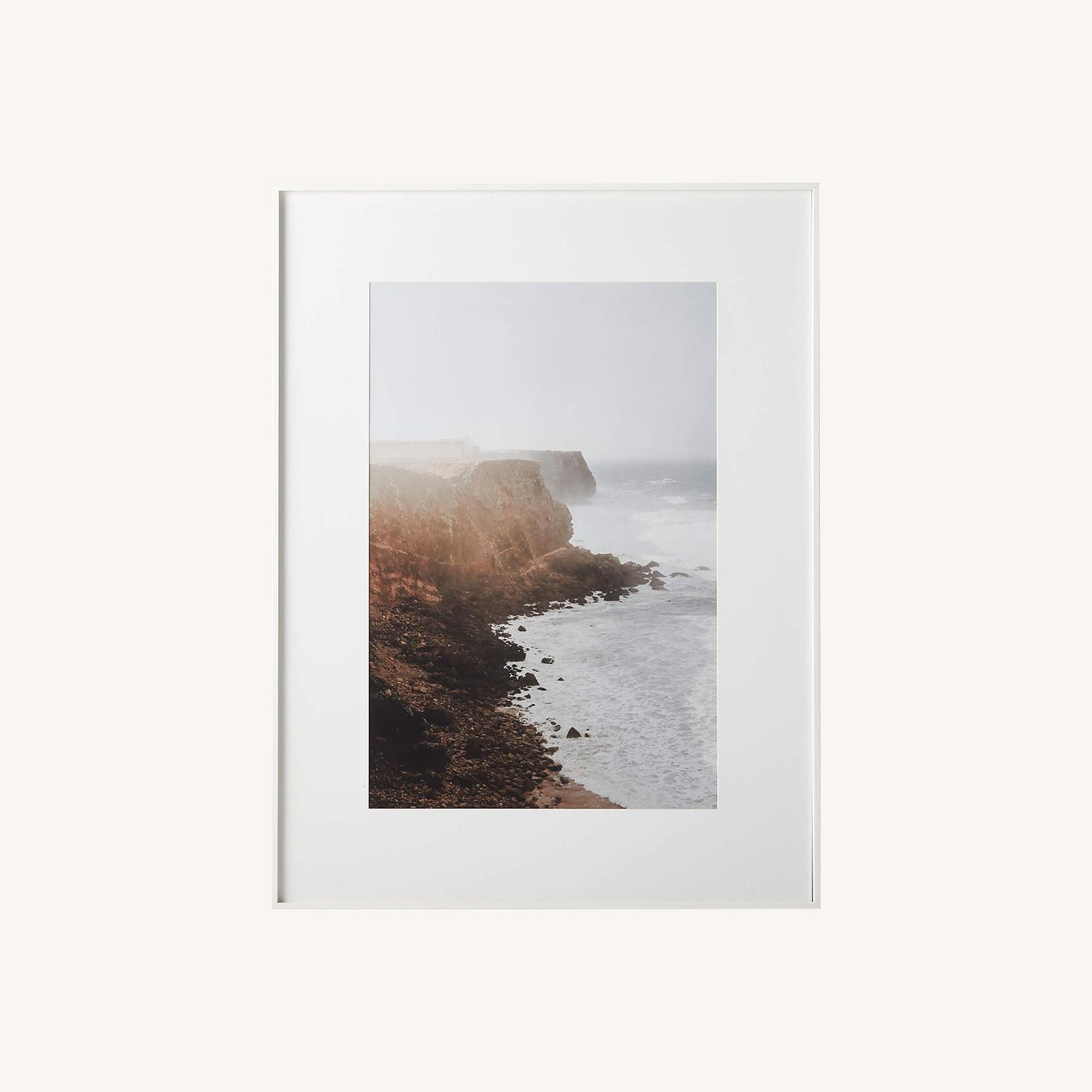 Gallery White Picture Frame with White Mat 24"x36" - image-0