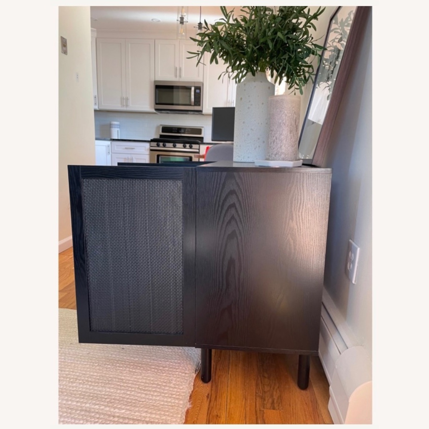 Black Sideboard with Woven Doors - image-3