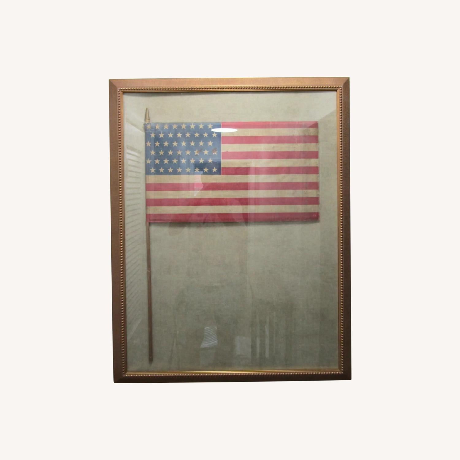 Framed Authentic 1908-1912 US 48 Star Flag - image-0