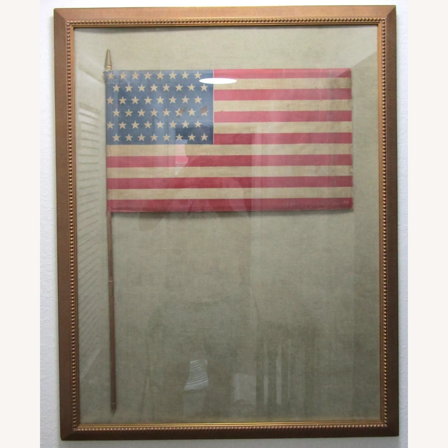 Framed Authentic 1908-1912 US 48 Star Flag - image-1