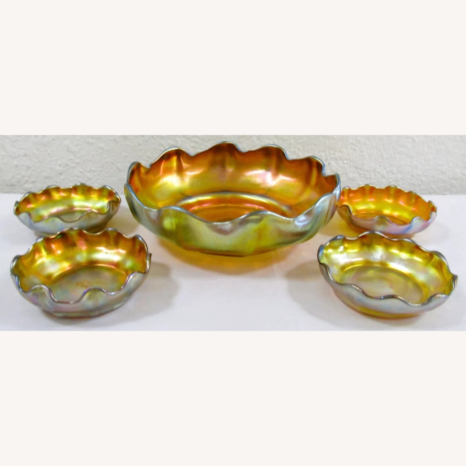 Louis Comfort Tiffany Iridescent Gold Bowls - image-1