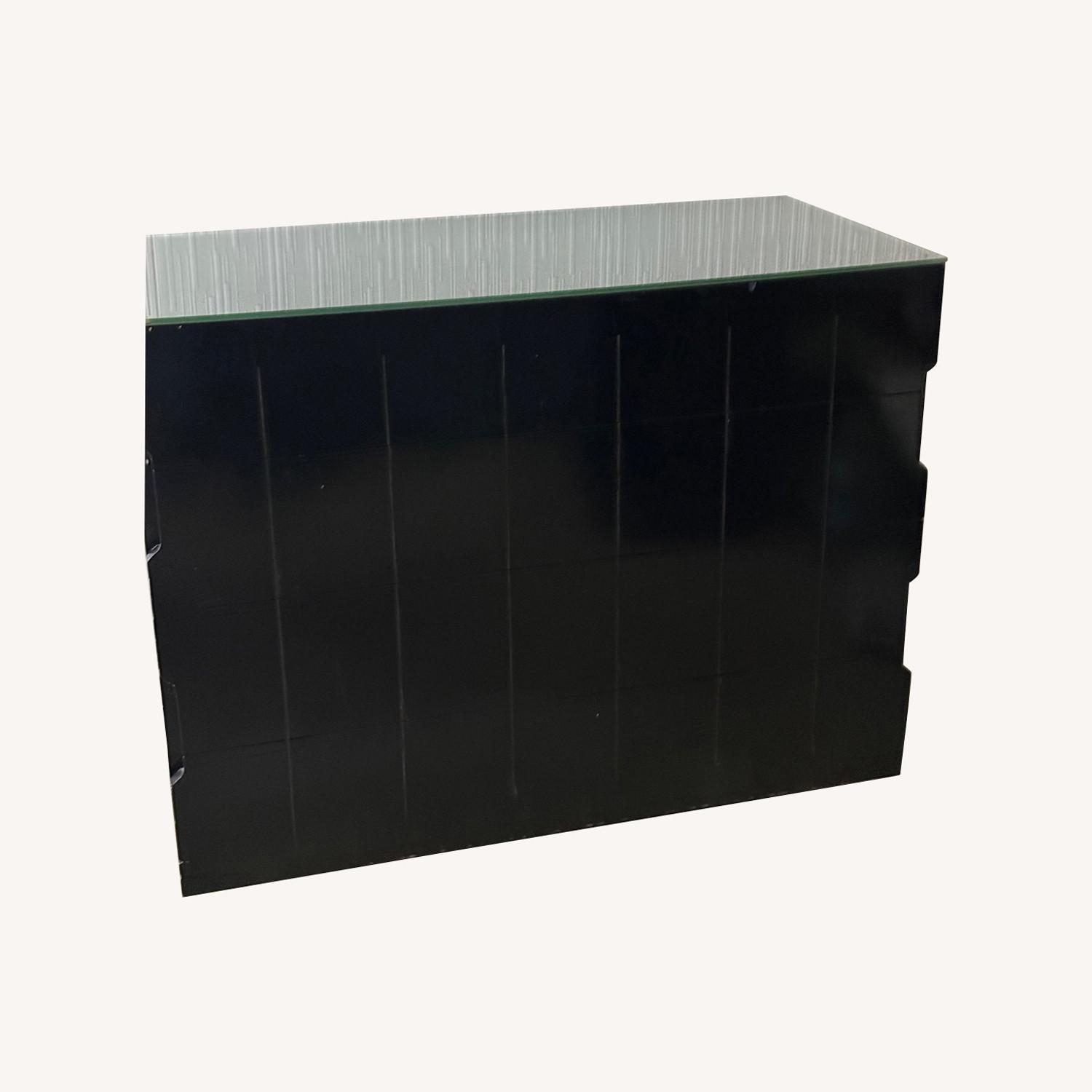 Vintage Black Wood Dresser - image-0