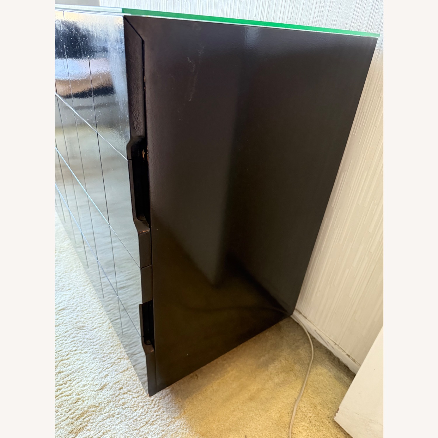 Vintage Black Wood Dresser - image-7