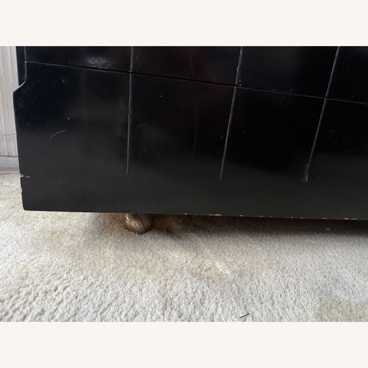 Vintage Black Wood Dresser - image-5