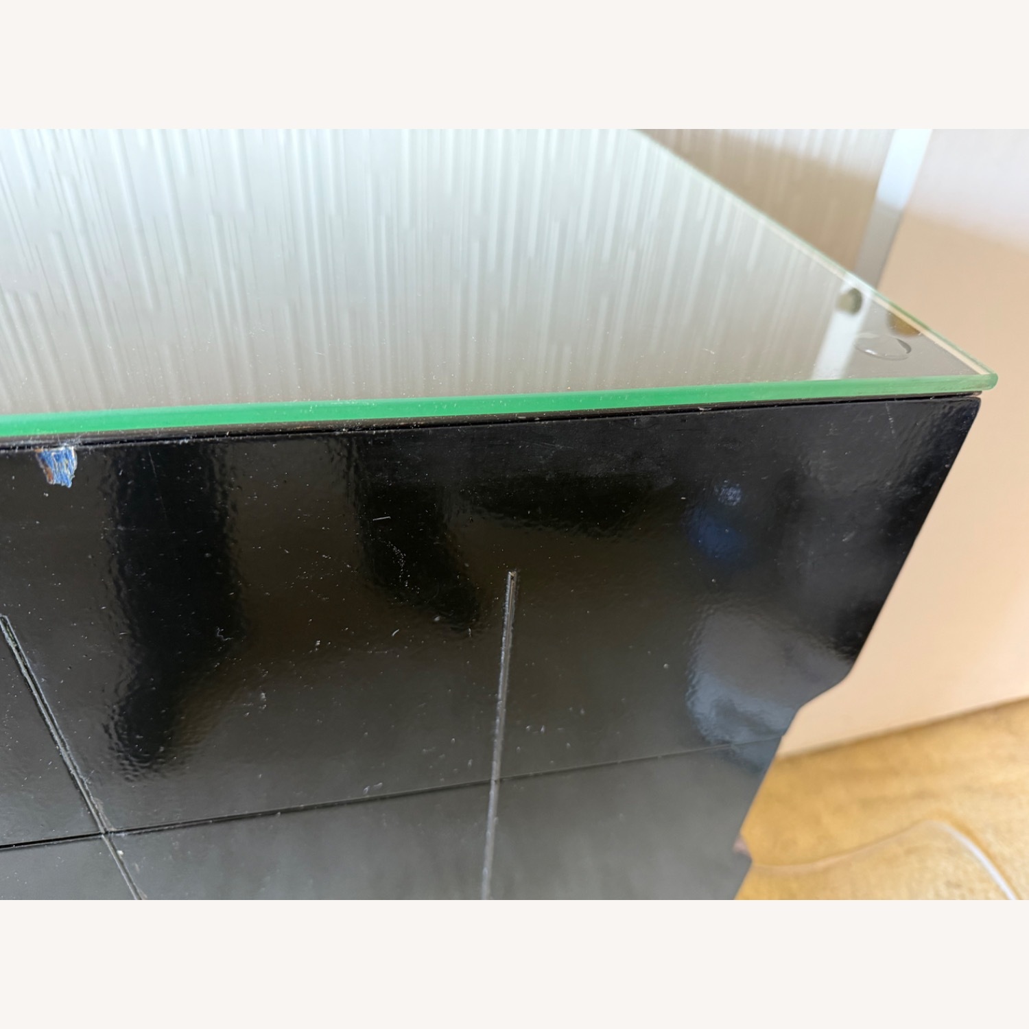 Vintage Black Wood Dresser - image-8