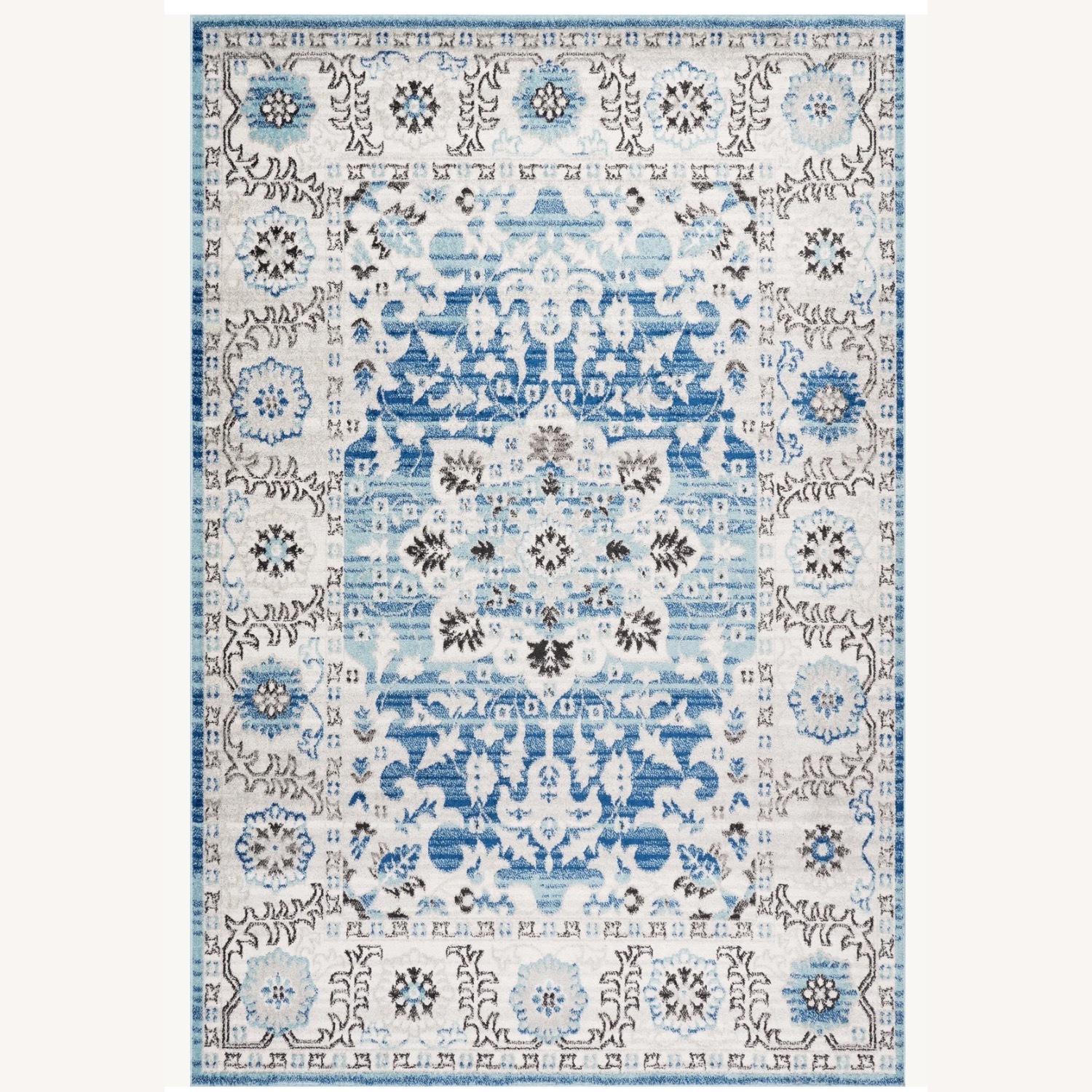 Tameika Blue Floral Area Rug - image-3