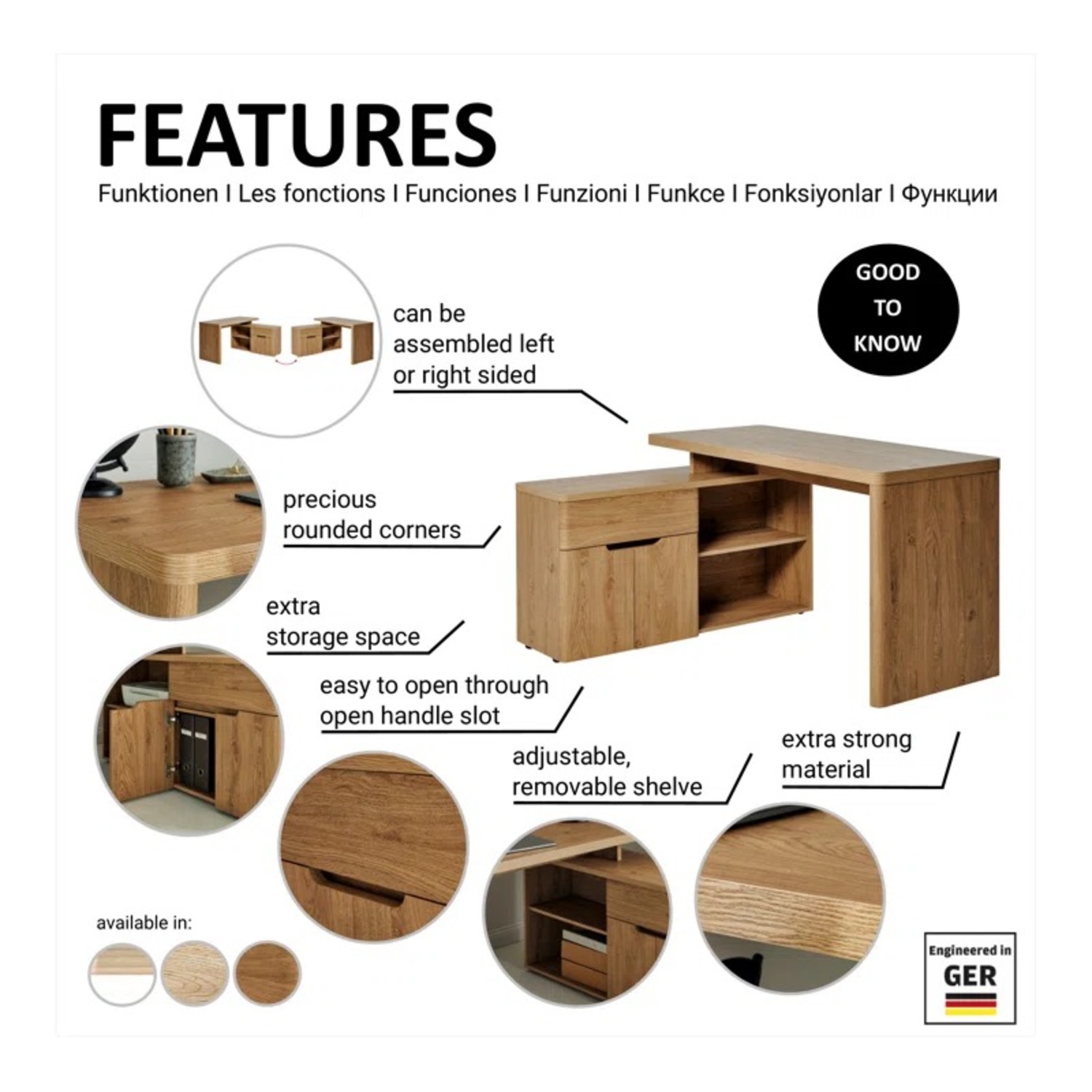 Cuuba L-Shaped Writing Desk - image-7