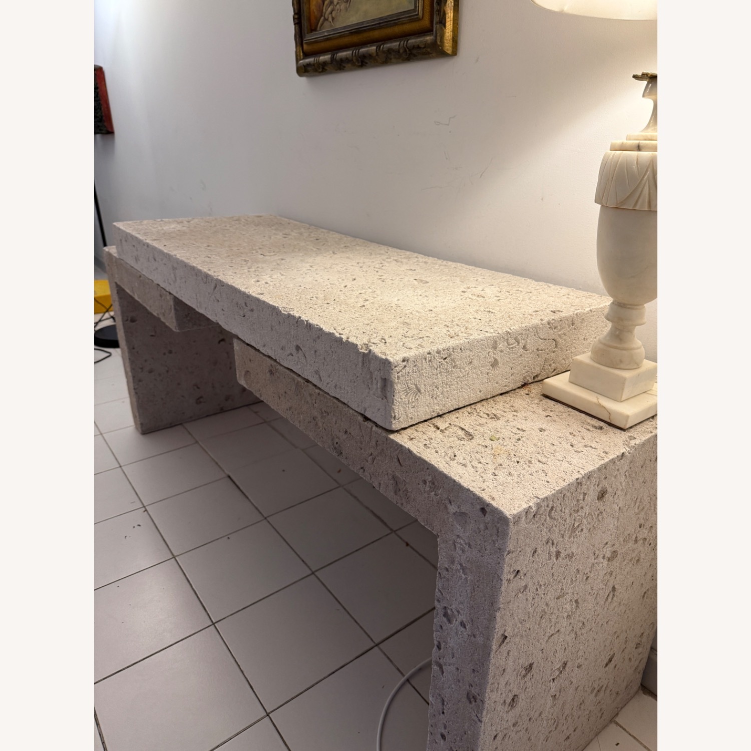 Fossilized Coral Stone Table - image-3