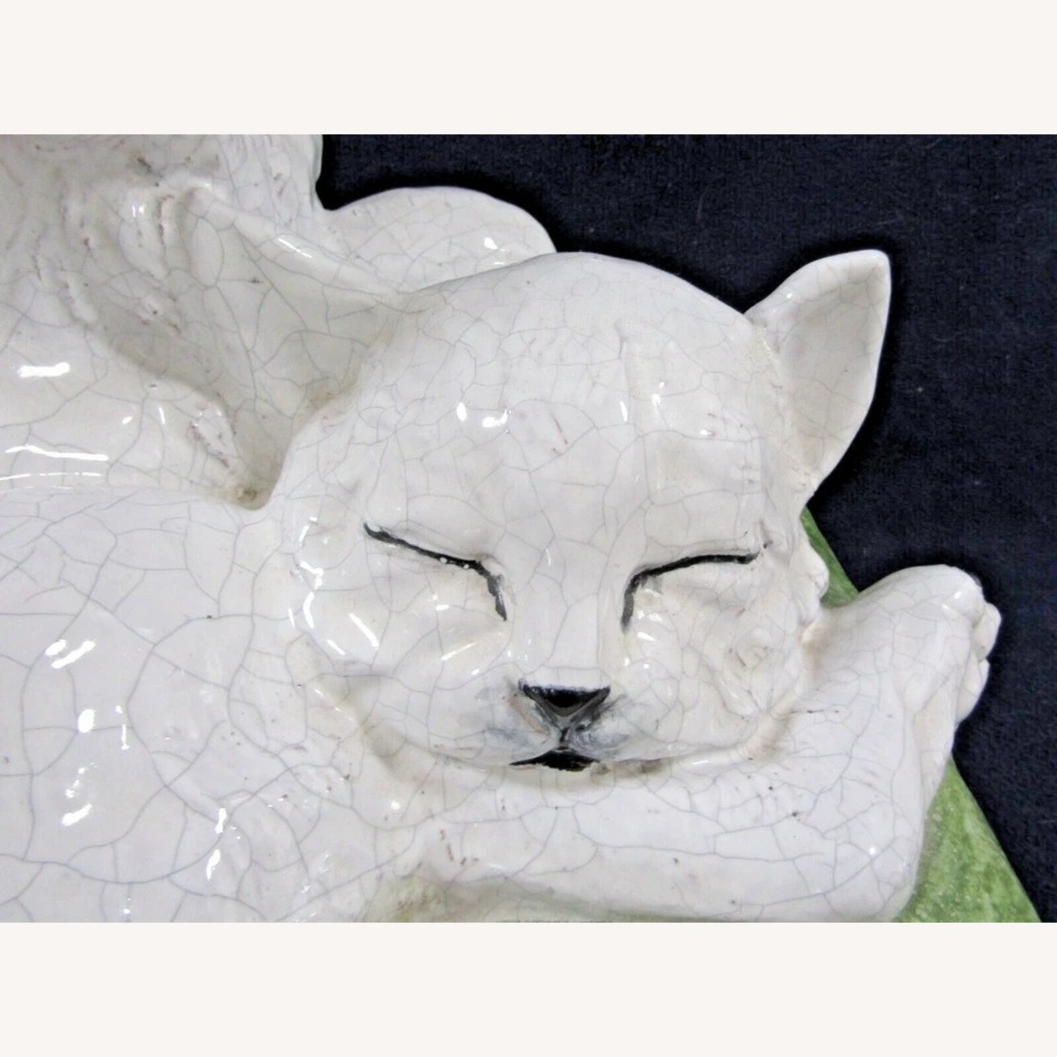 Vintage Sculpture Italian Terra Cotta Two Cats - image-4