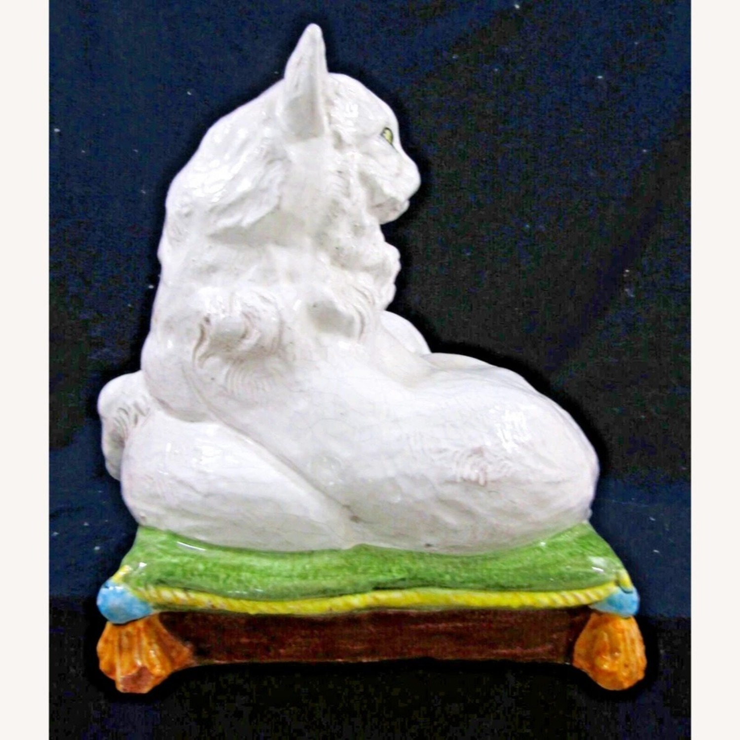 Vintage Sculpture Italian Terra Cotta Two Cats - image-9