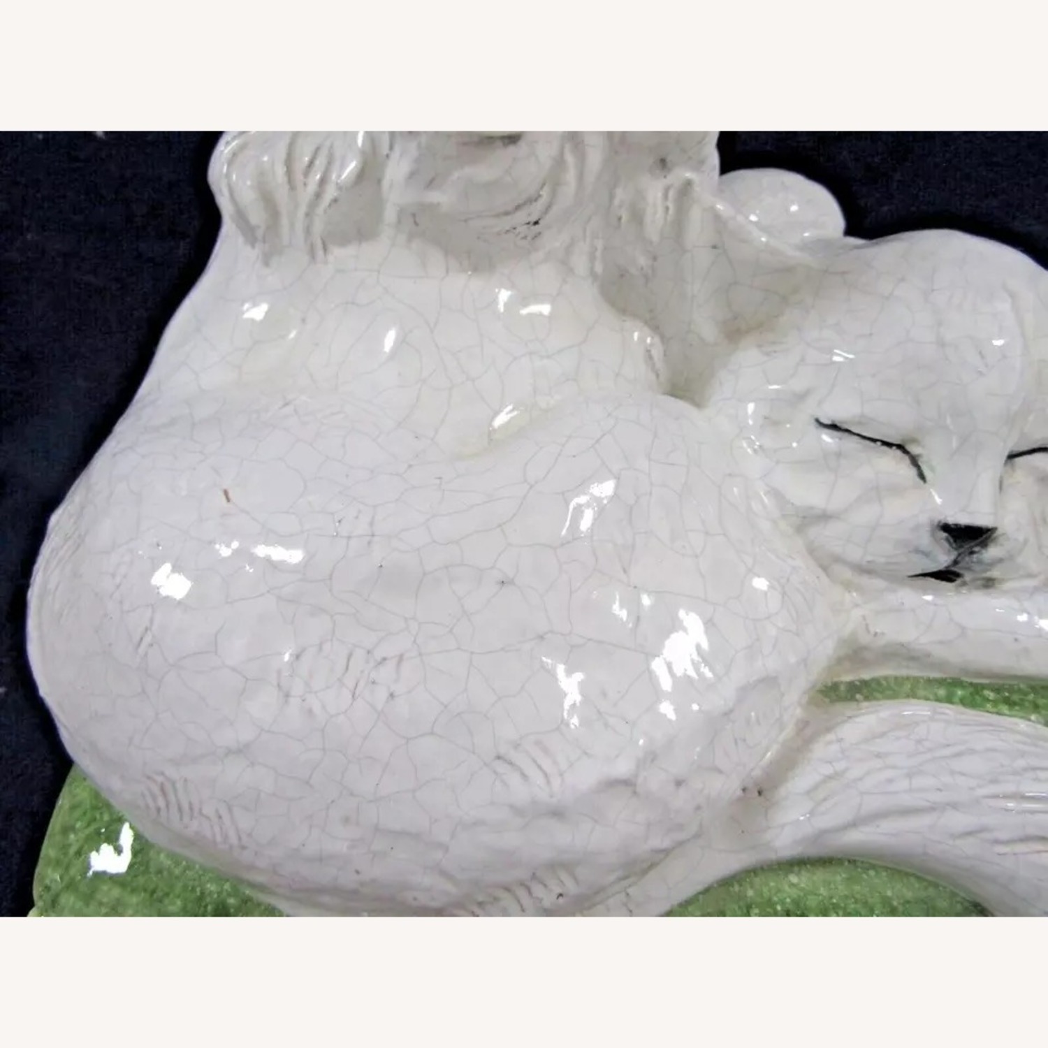 Vintage Sculpture Italian Terra Cotta Two Cats - image-5