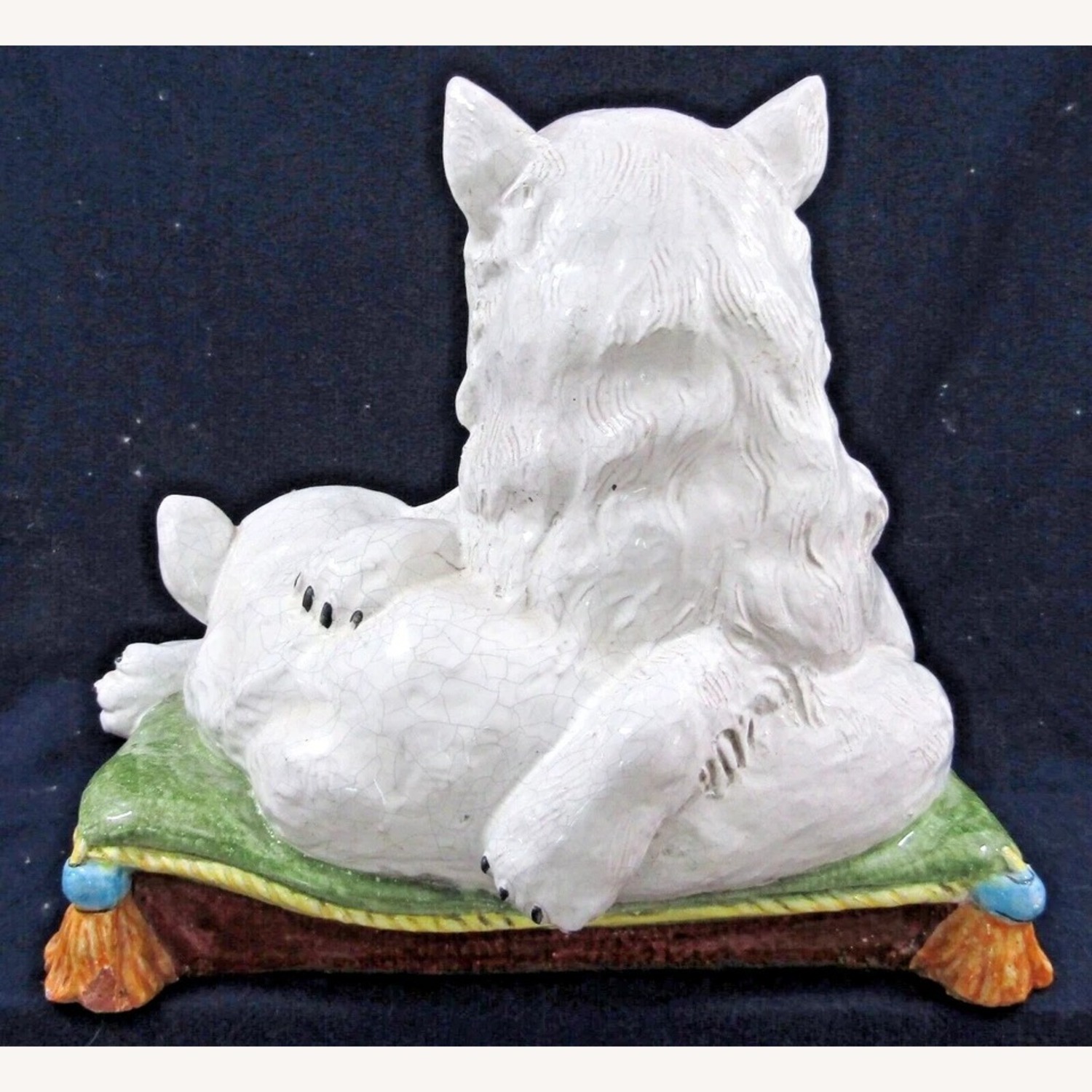 Vintage Sculpture Italian Terra Cotta Two Cats - image-11