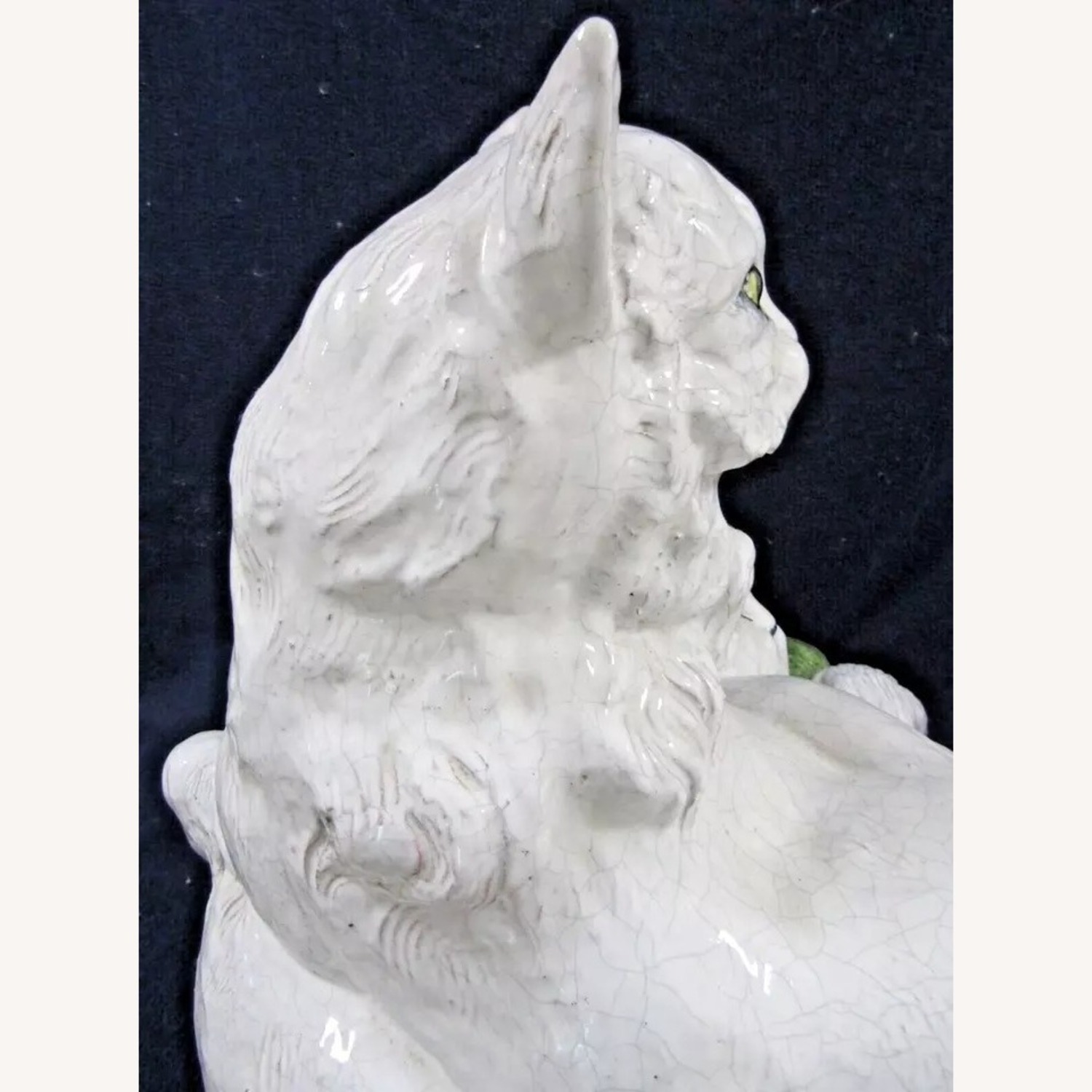 Vintage Sculpture Italian Terra Cotta Two Cats - image-10