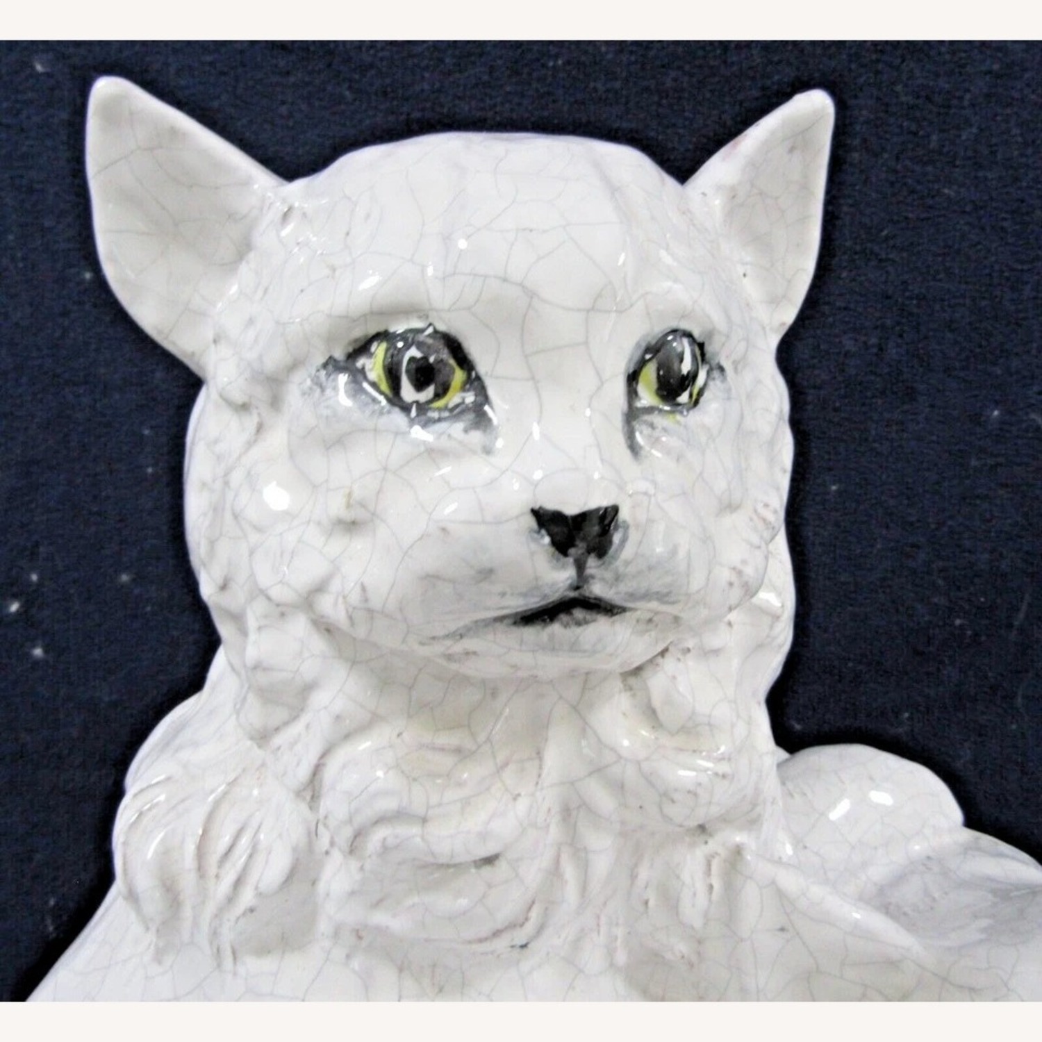 Vintage Sculpture Italian Terra Cotta Two Cats - image-3