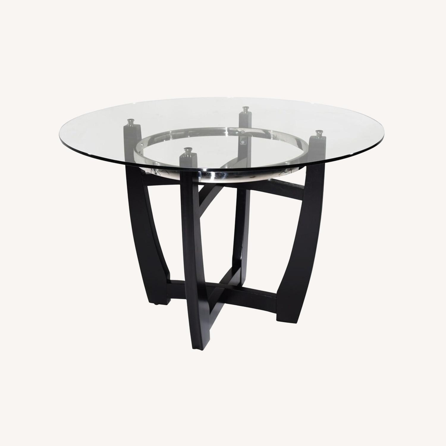 48" Inch Round Glass Top Dining Table - image-0