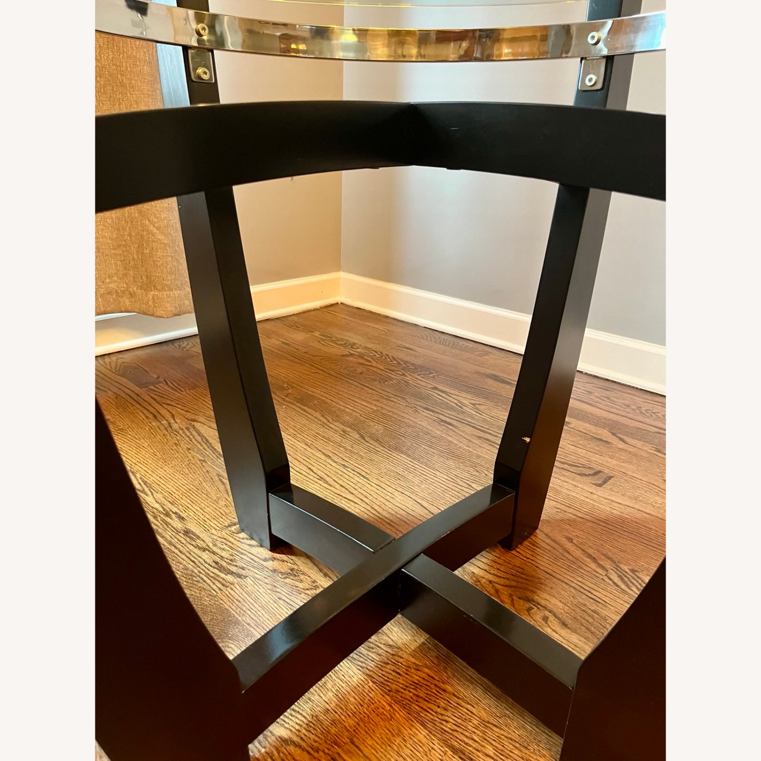 48" Inch Round Glass Top Dining Table - image-3