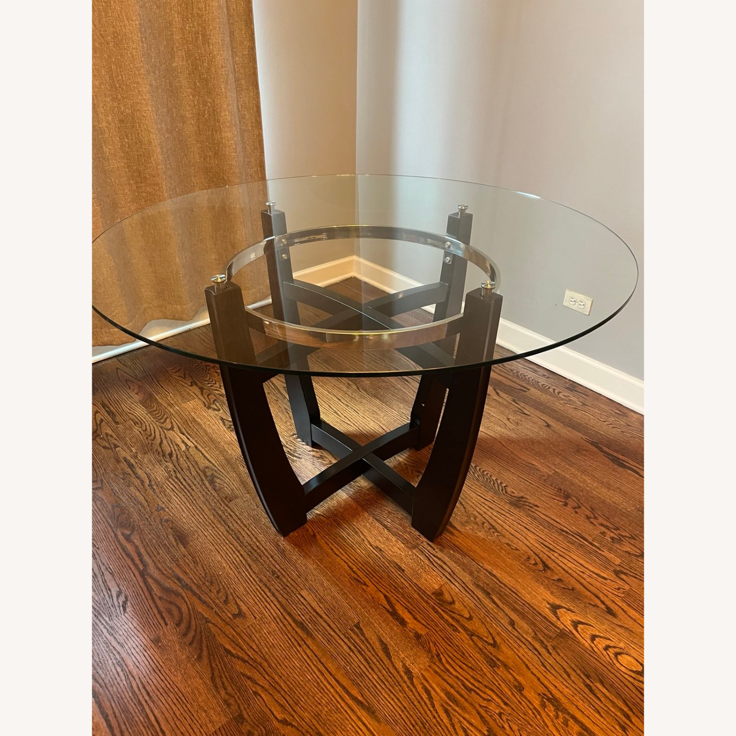 48" Inch Round Glass Top Dining Table - image-1