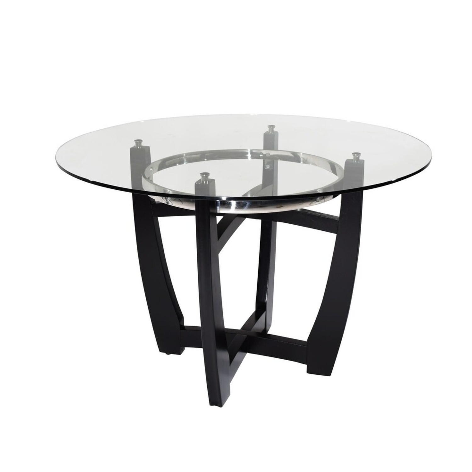 48" Inch Round Glass Top Dining Table - image-5