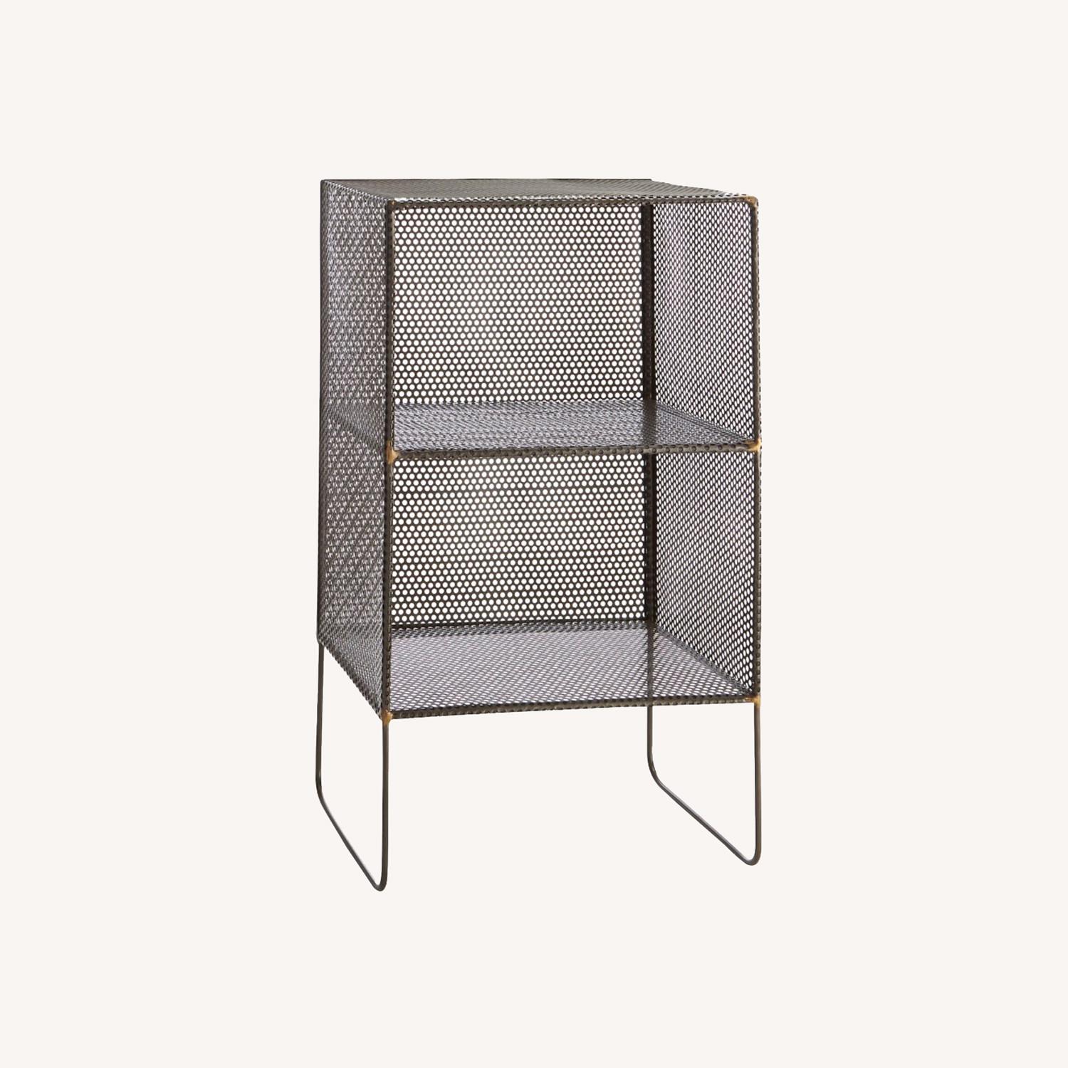 CB2 Sift Gun Metal Side Table - image-0