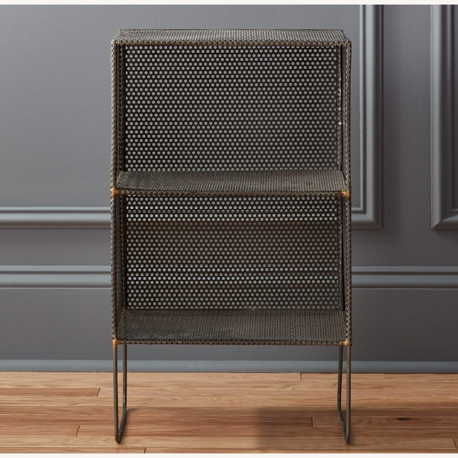 CB2 Sift Gun Metal Side Table - image-3