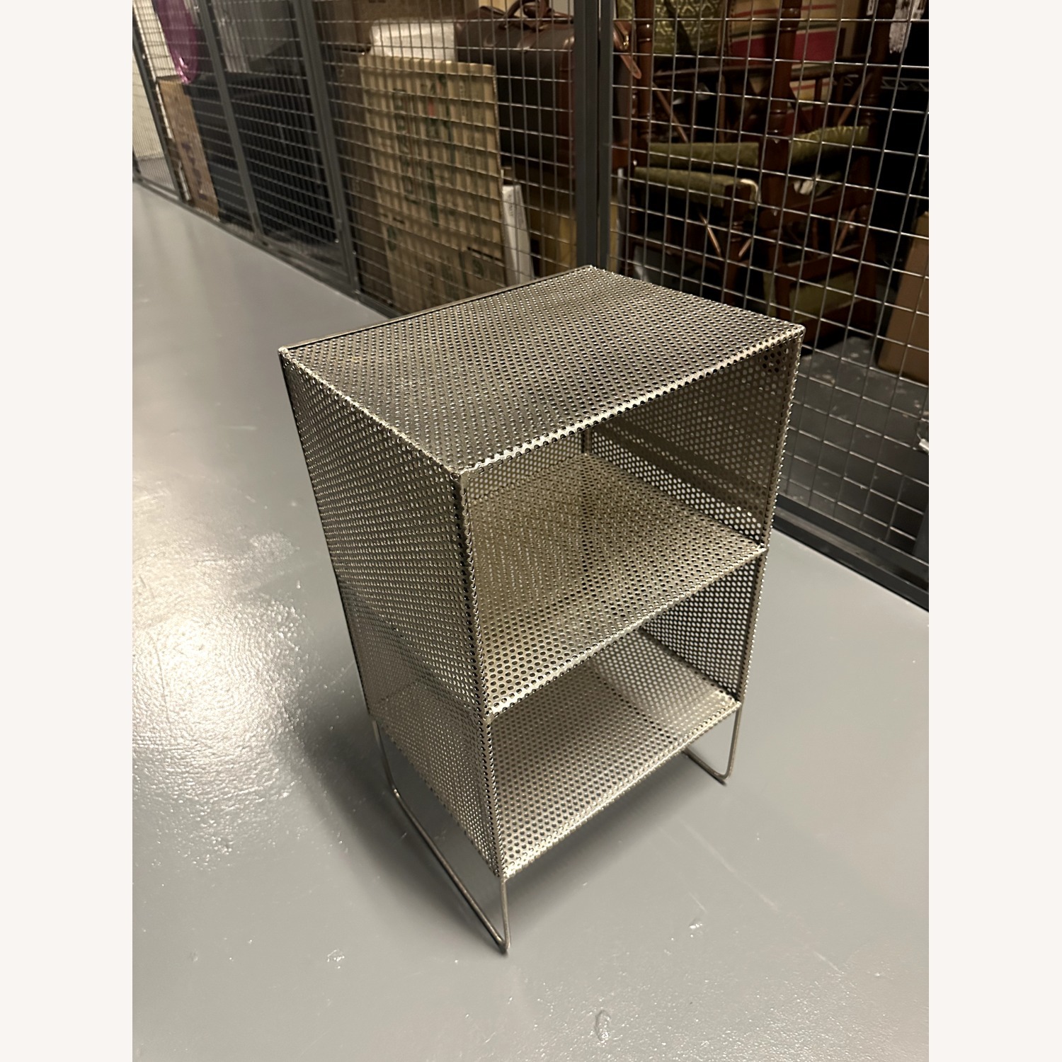 CB2 Sift Gun Metal Side Table - image-2