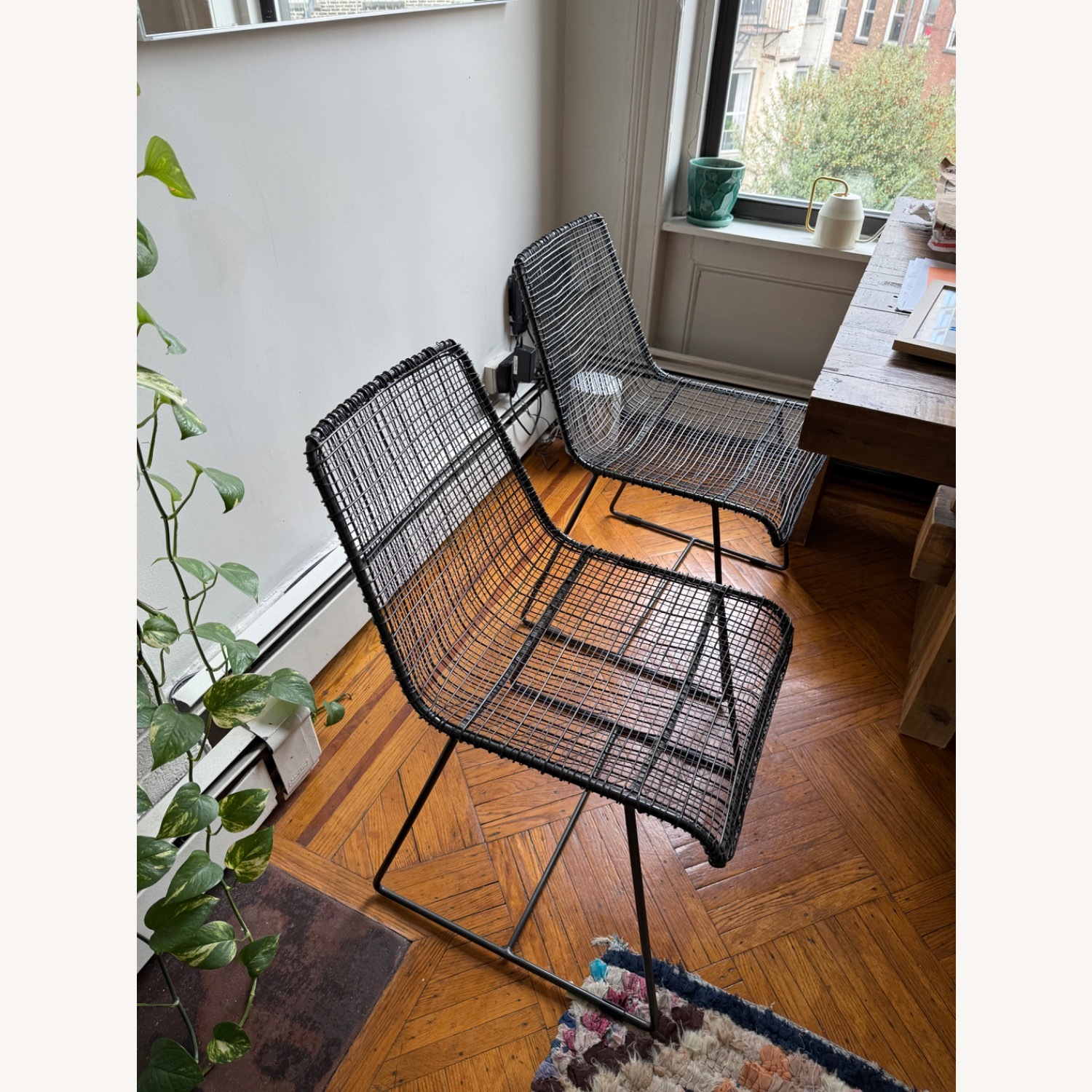 CB2 Reed Chair Set - image-1